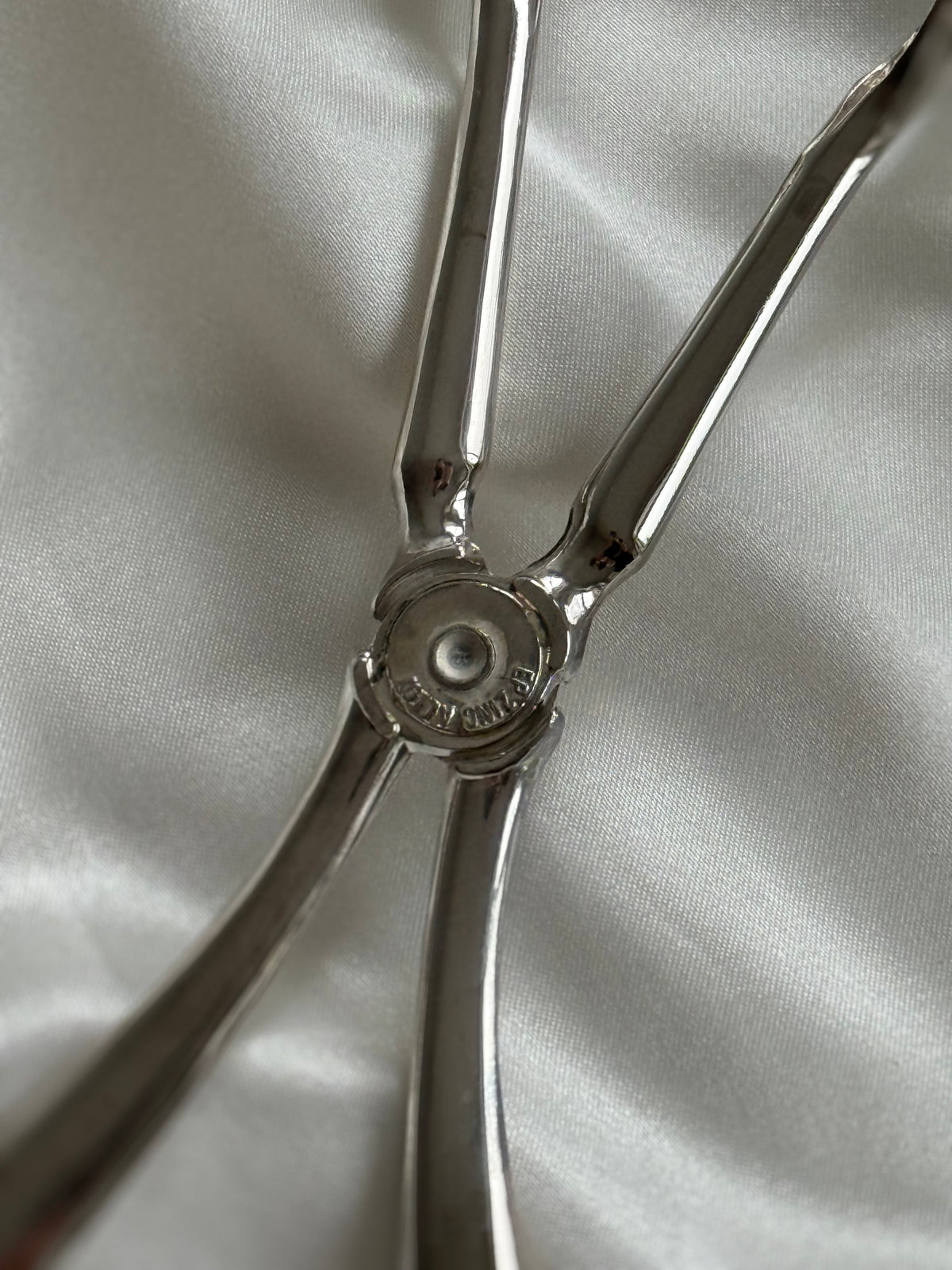 Vintage Italian Silver Plated Scissor-Style Serving Tongs