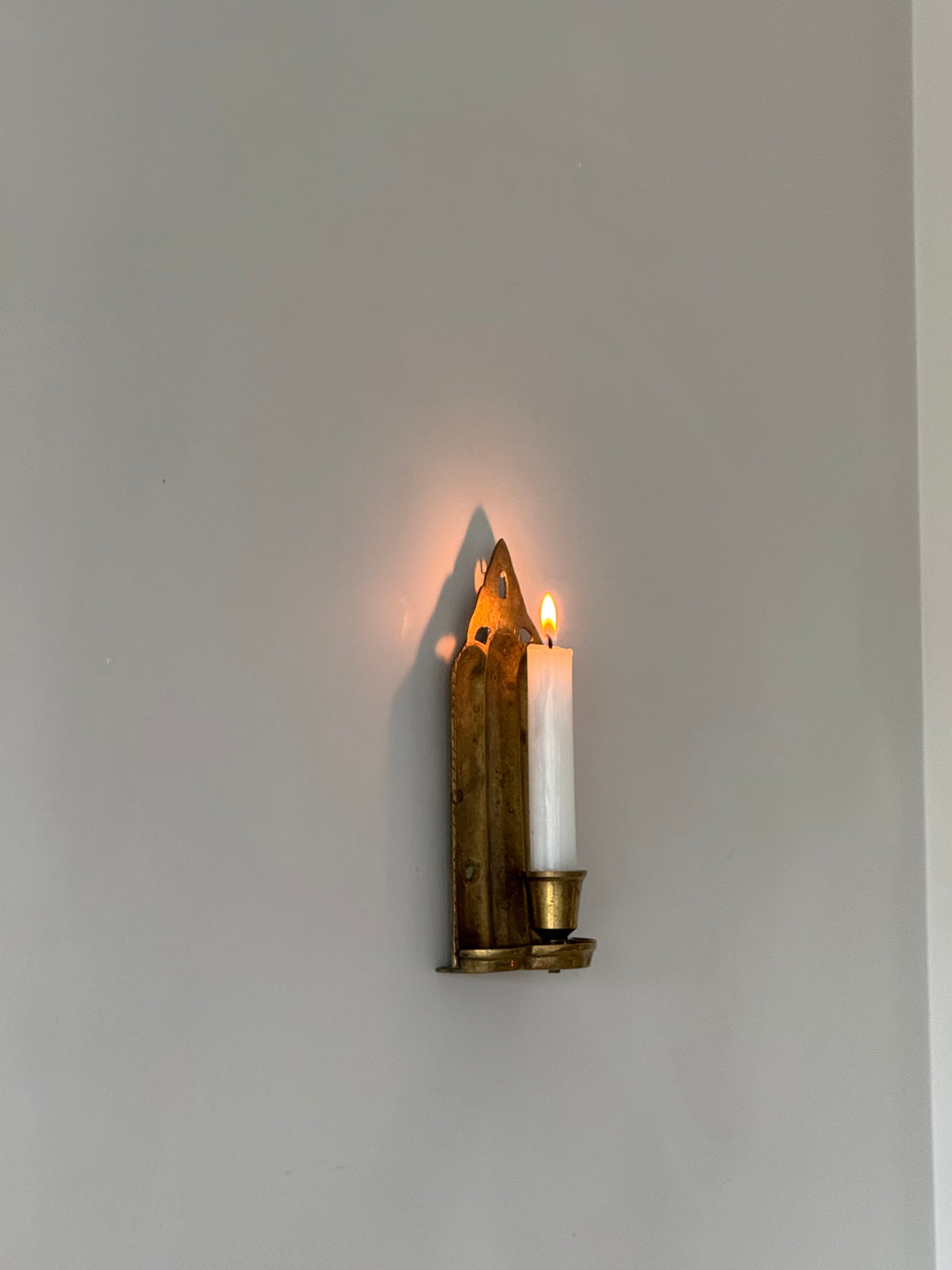 Vintage Brass Wall Candle Sconce
