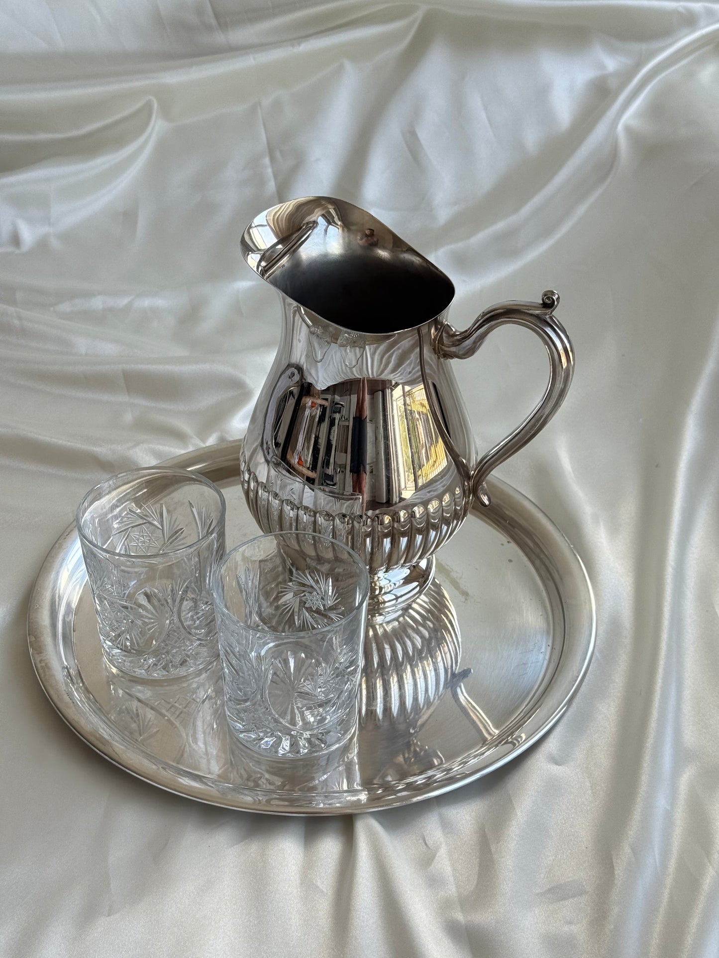 Vintage Marlboro Plate EP Brass Silver Plated Water Pitcher