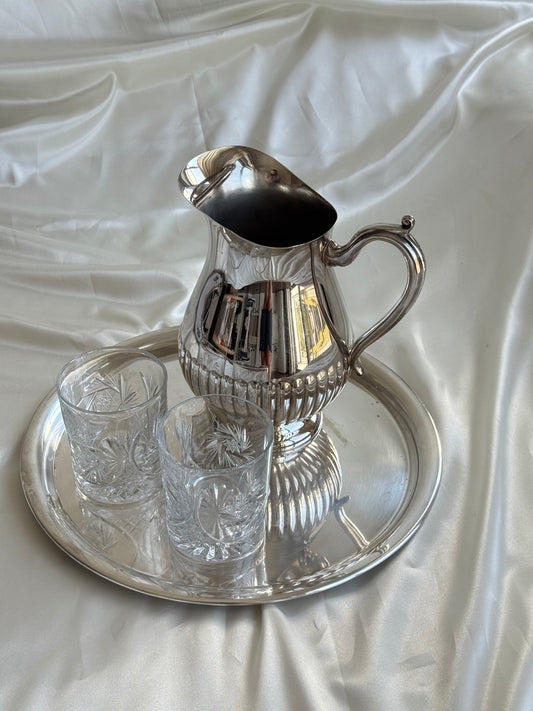 Vintage Marlboro Plate EP Brass Silver Plated Water Pitcher