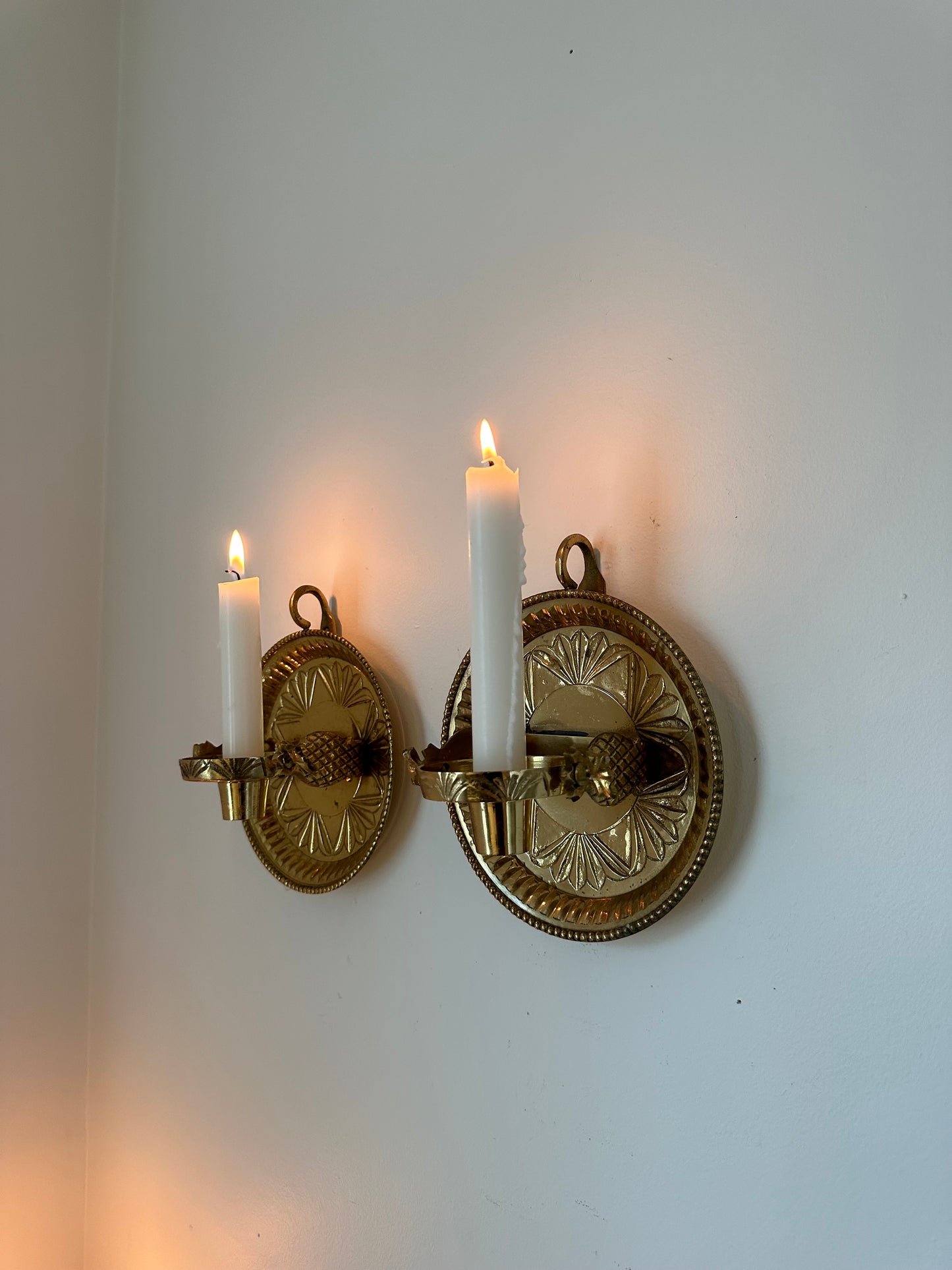 Brass sconces candleholders