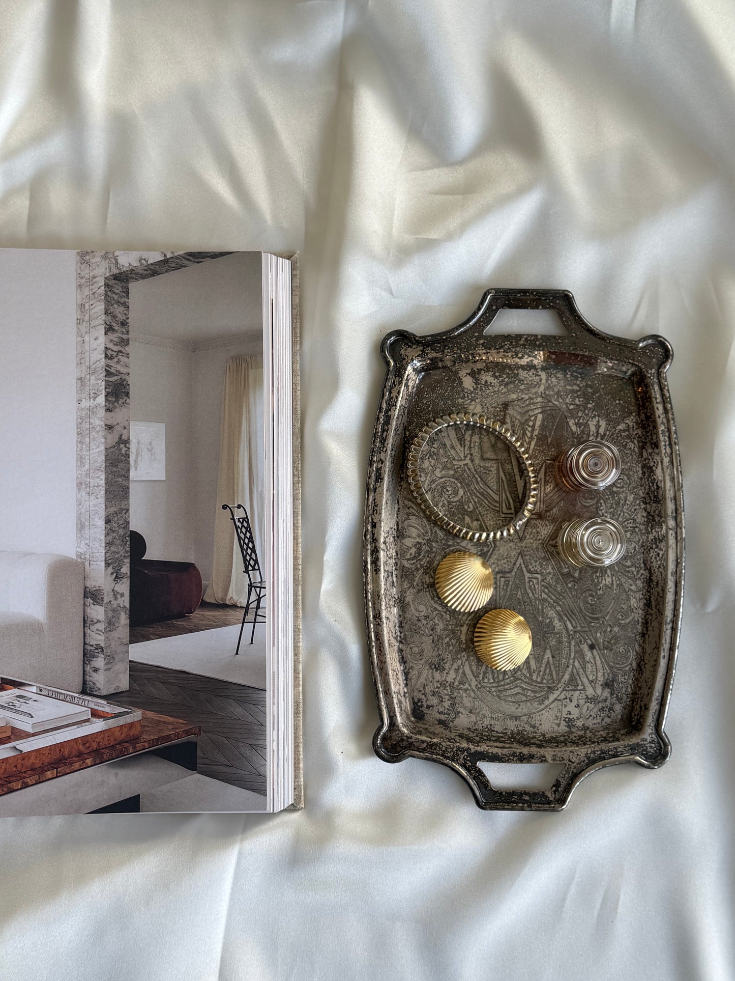 Vintage Viking Plate Engraved Vanity Tray