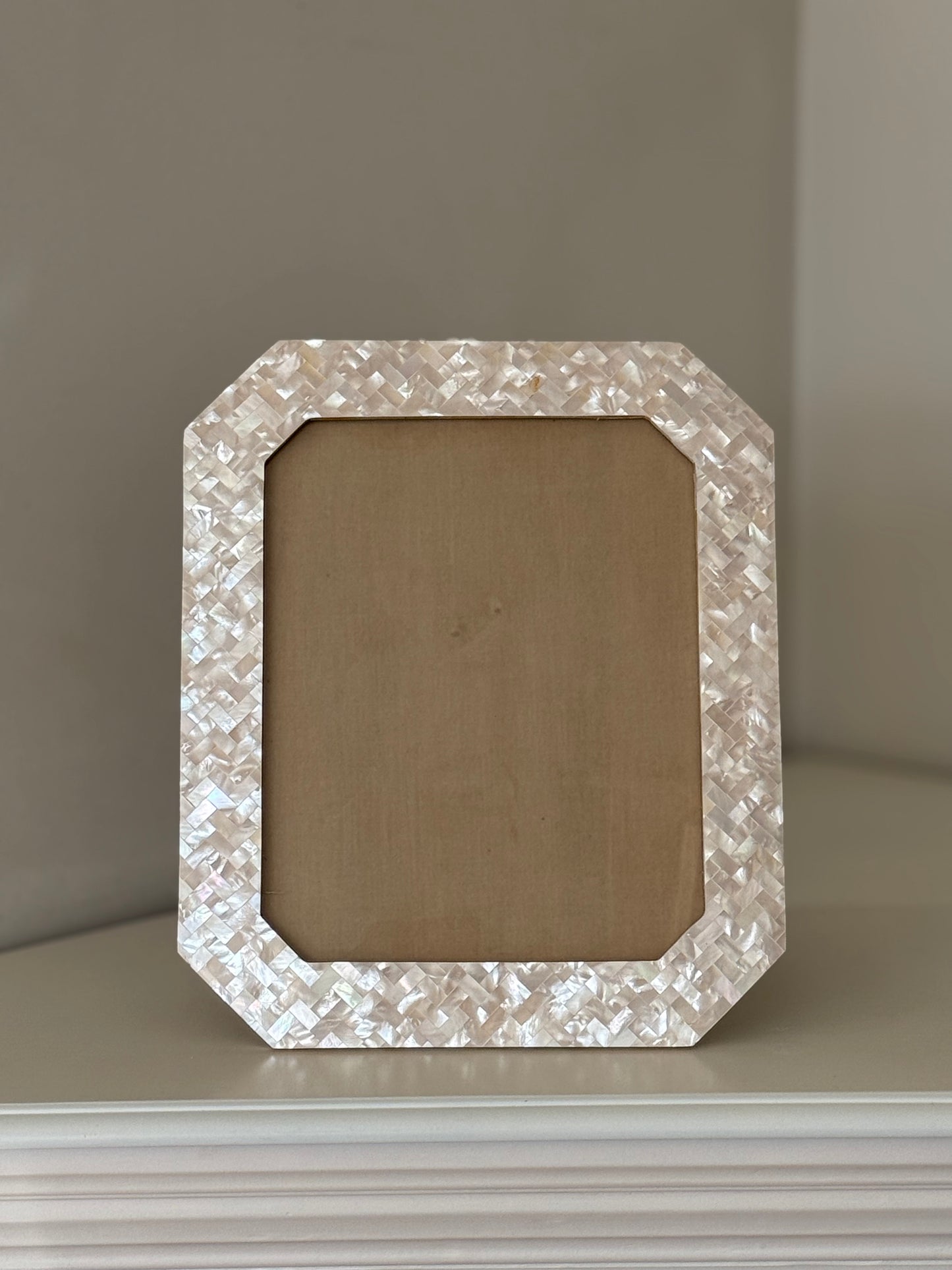 Large Vintage Mother of Pearl Picture Frame