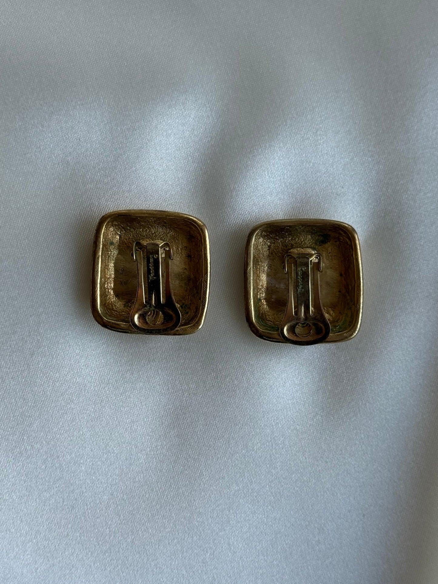 Vintage Gold-Tone Clip-On Earrings
