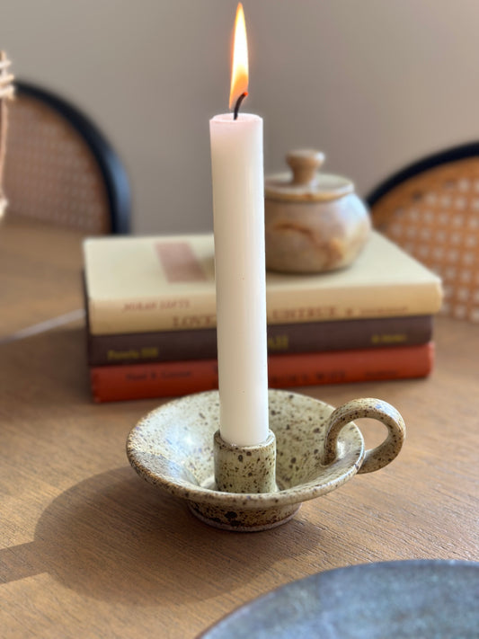 Pottery candleholder