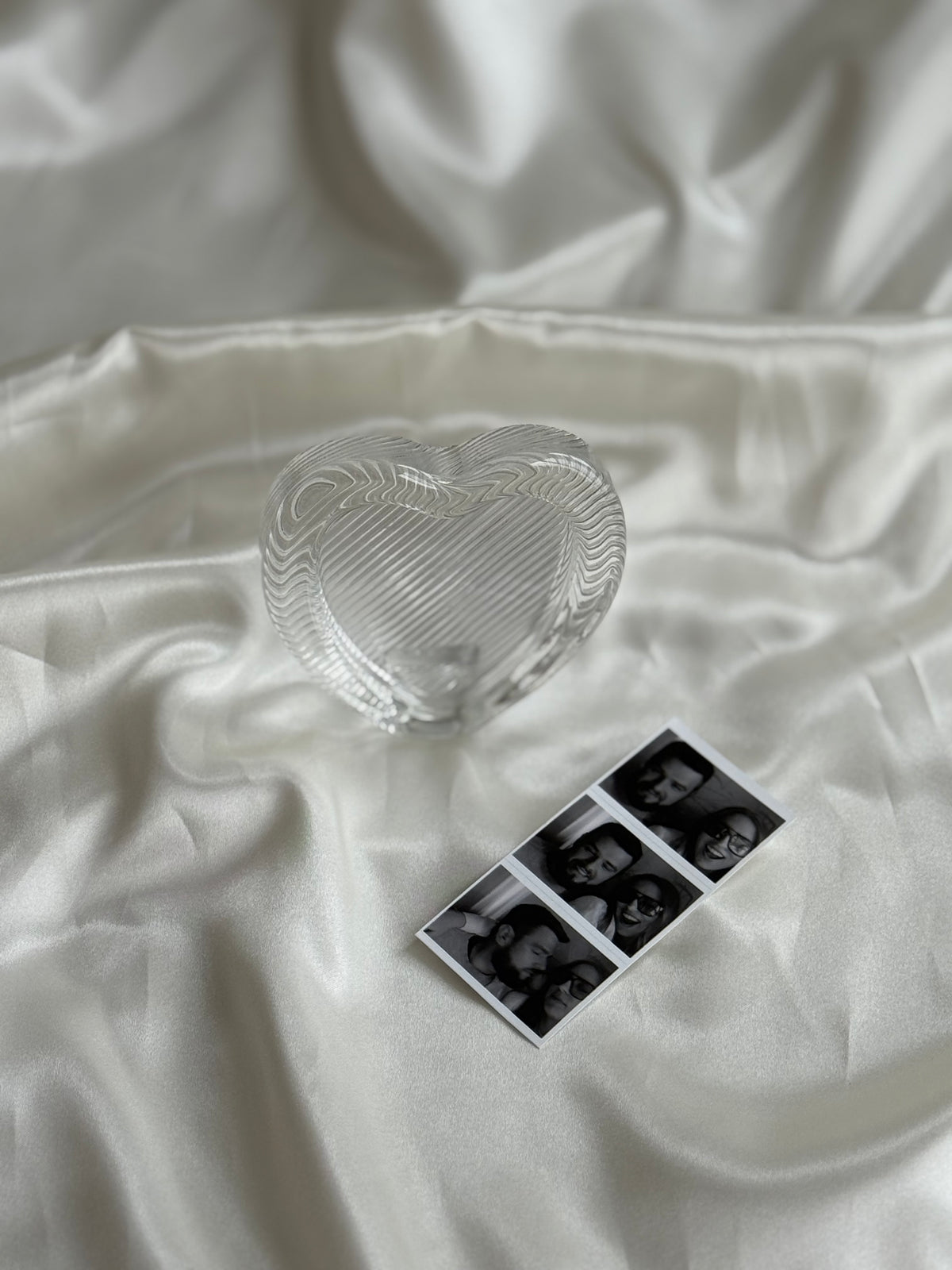 Vintage Mikasa Crystal Heart Picture Frame