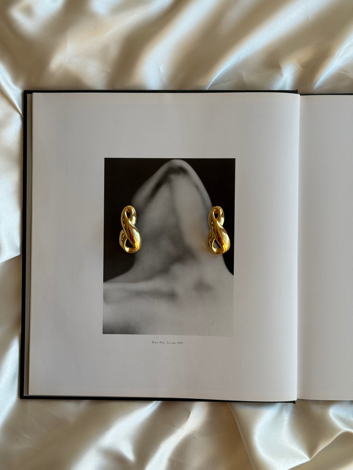 Vintage Gold-Tone Sculptural Infinity Earrings