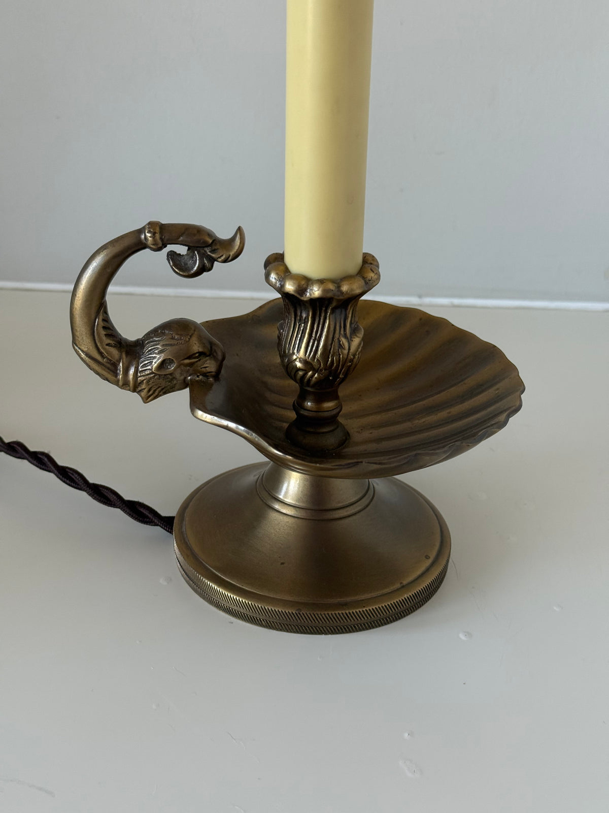 Vintage Brass Shell Table Lamp