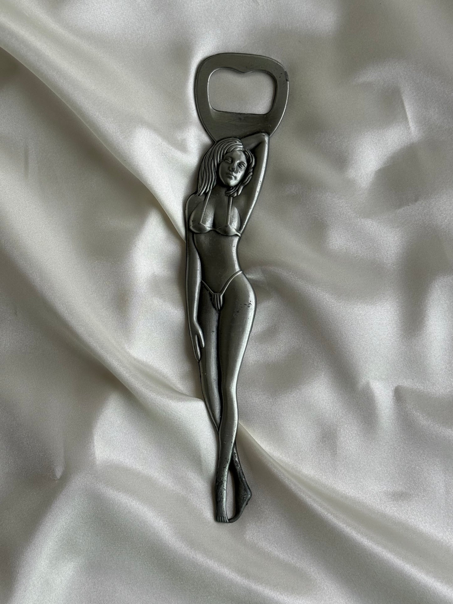 Curated Vintage Nude Silhouette Set – Modernist Tumbler & Figural Bottle Opener