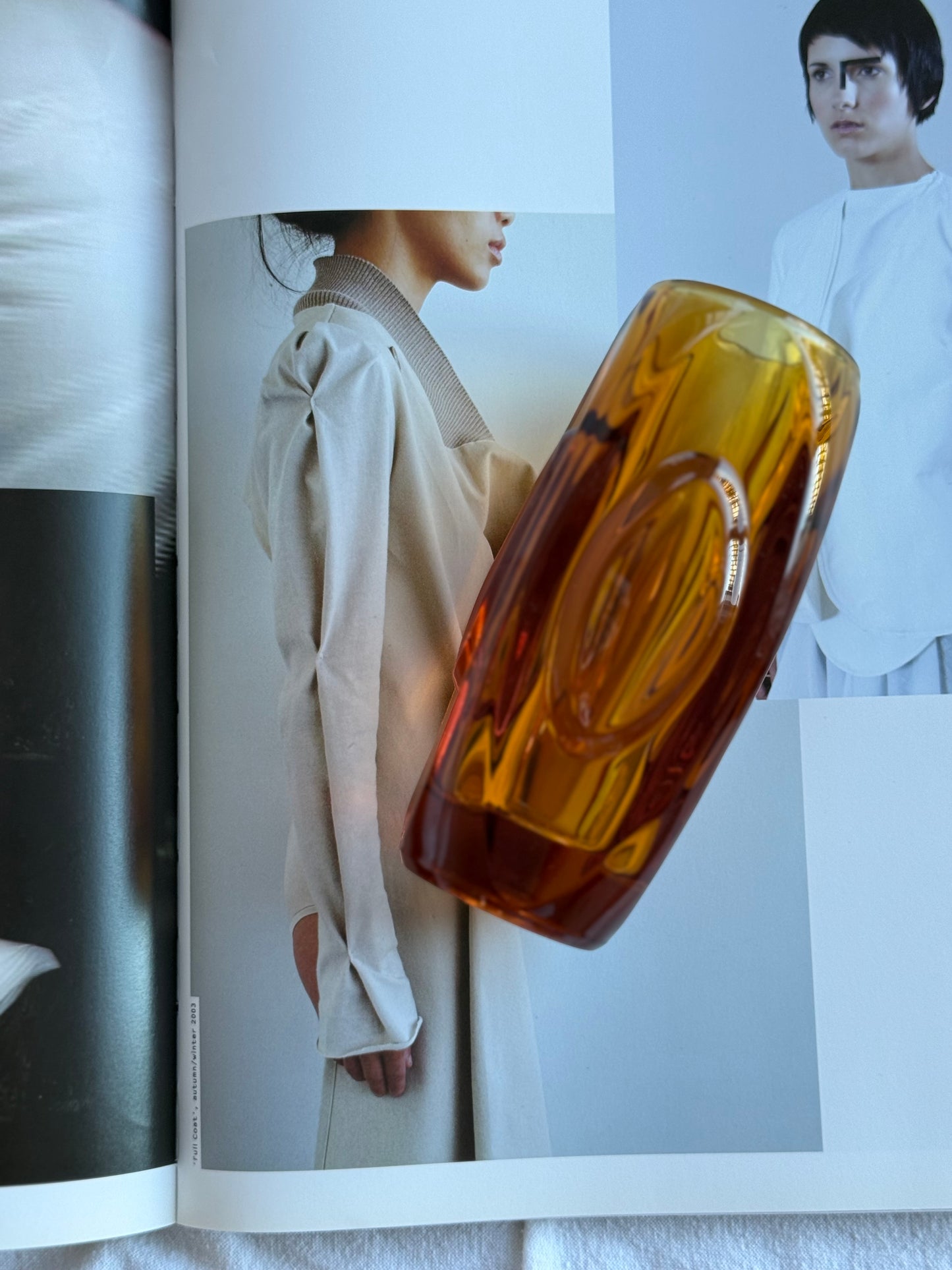 Mid-Century Czech Amber Art Glass Vase Bohemia Hand-Blown