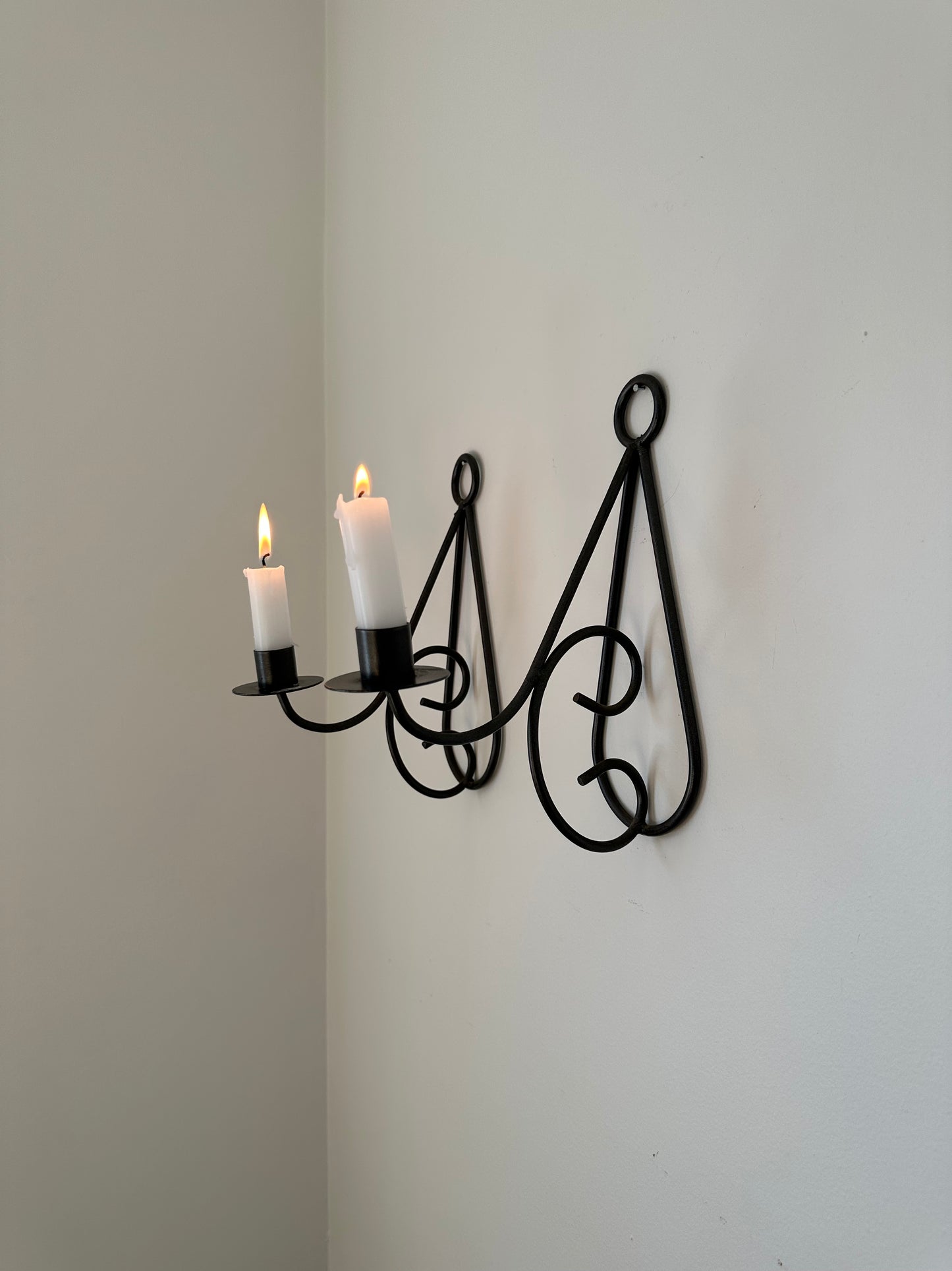 Metal wall candleholders