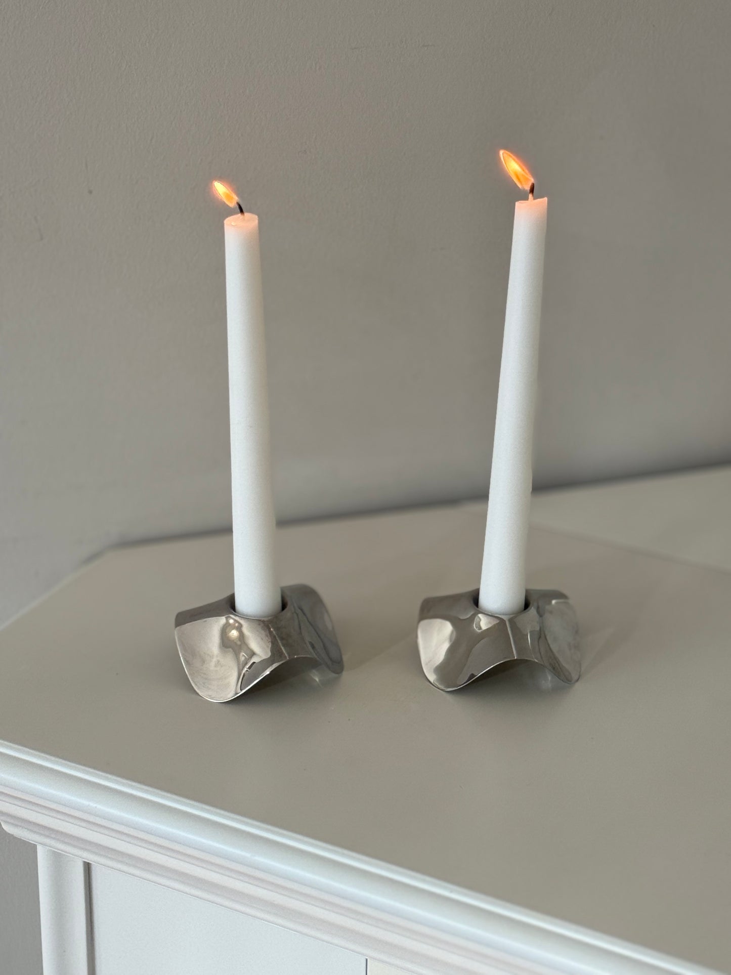 Robert Welch “Drift” Candle Holders – Pair