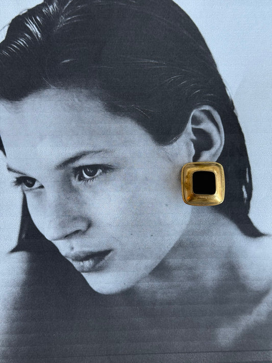 Vintage Gold-Tone Clip-On Earrings