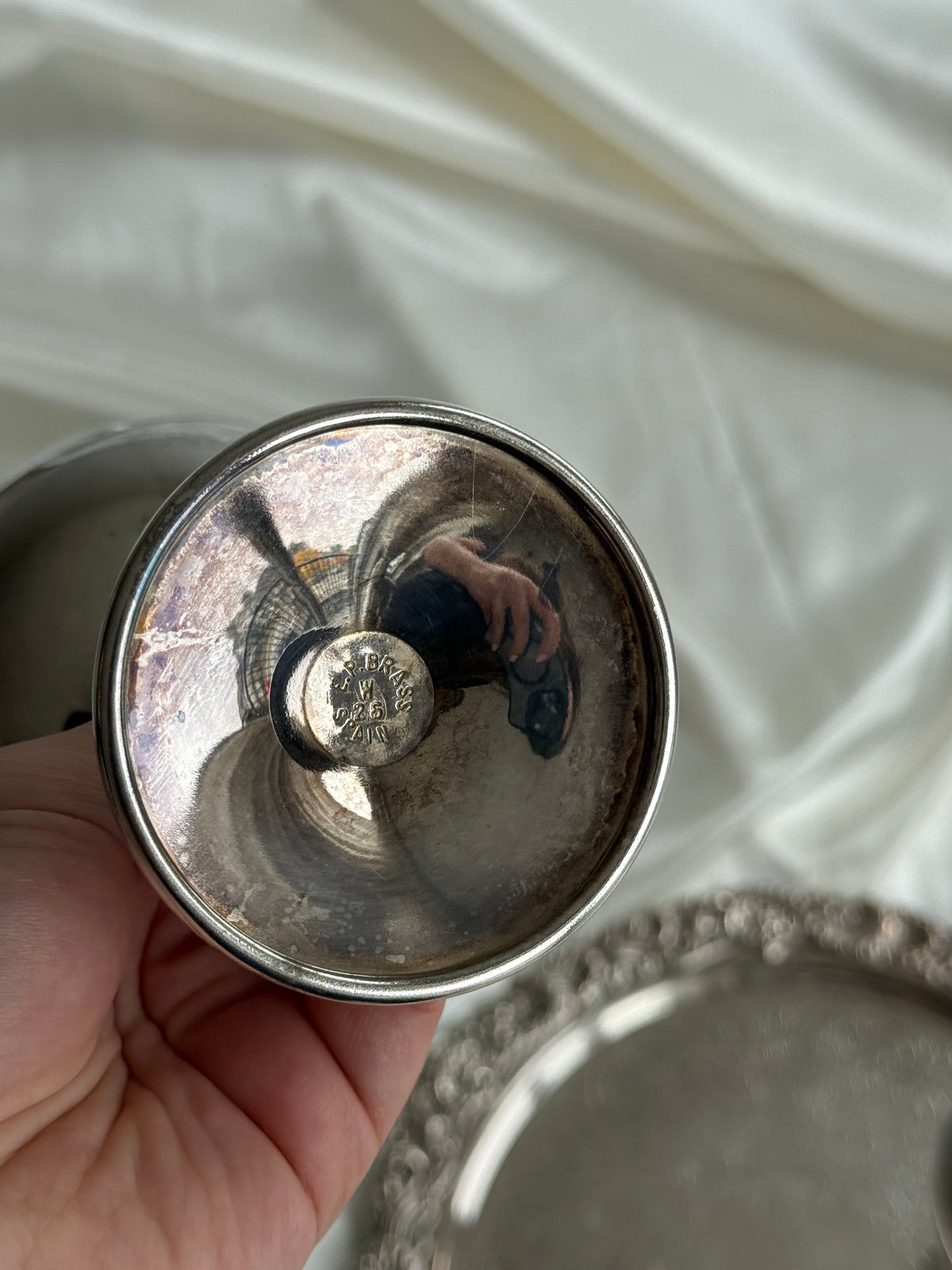 Vintage Spanish Silver-Plated Champagne Coupes | Set of Two