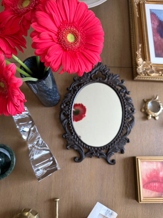 Vintage iron mirror