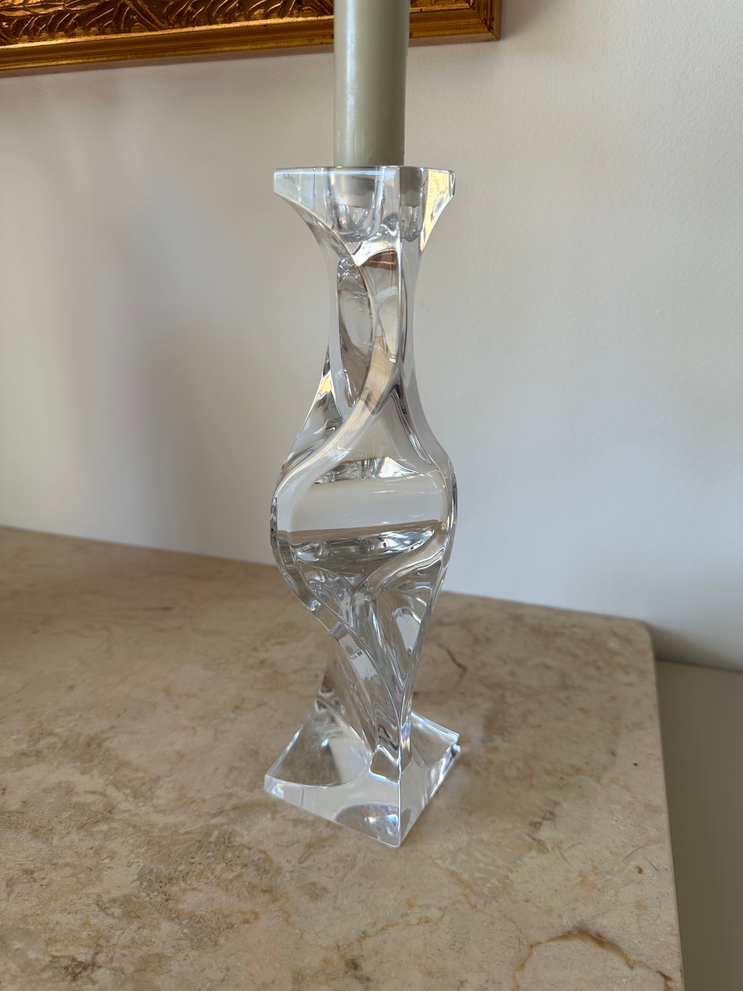 Handmade crystal candleholder