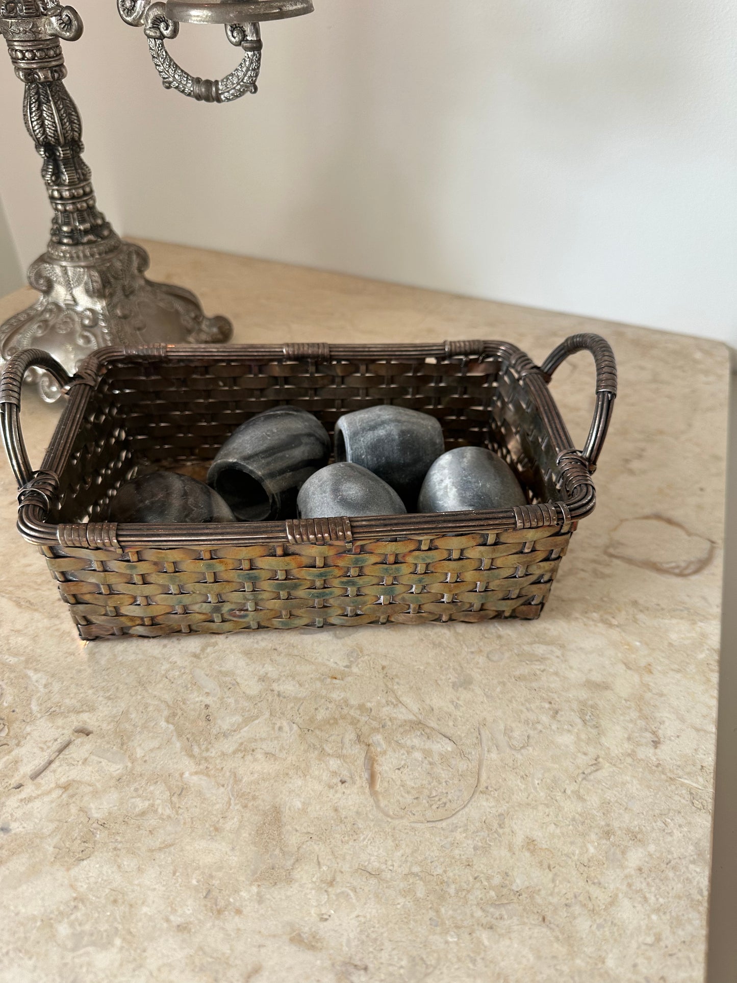 Silver basket / catchall