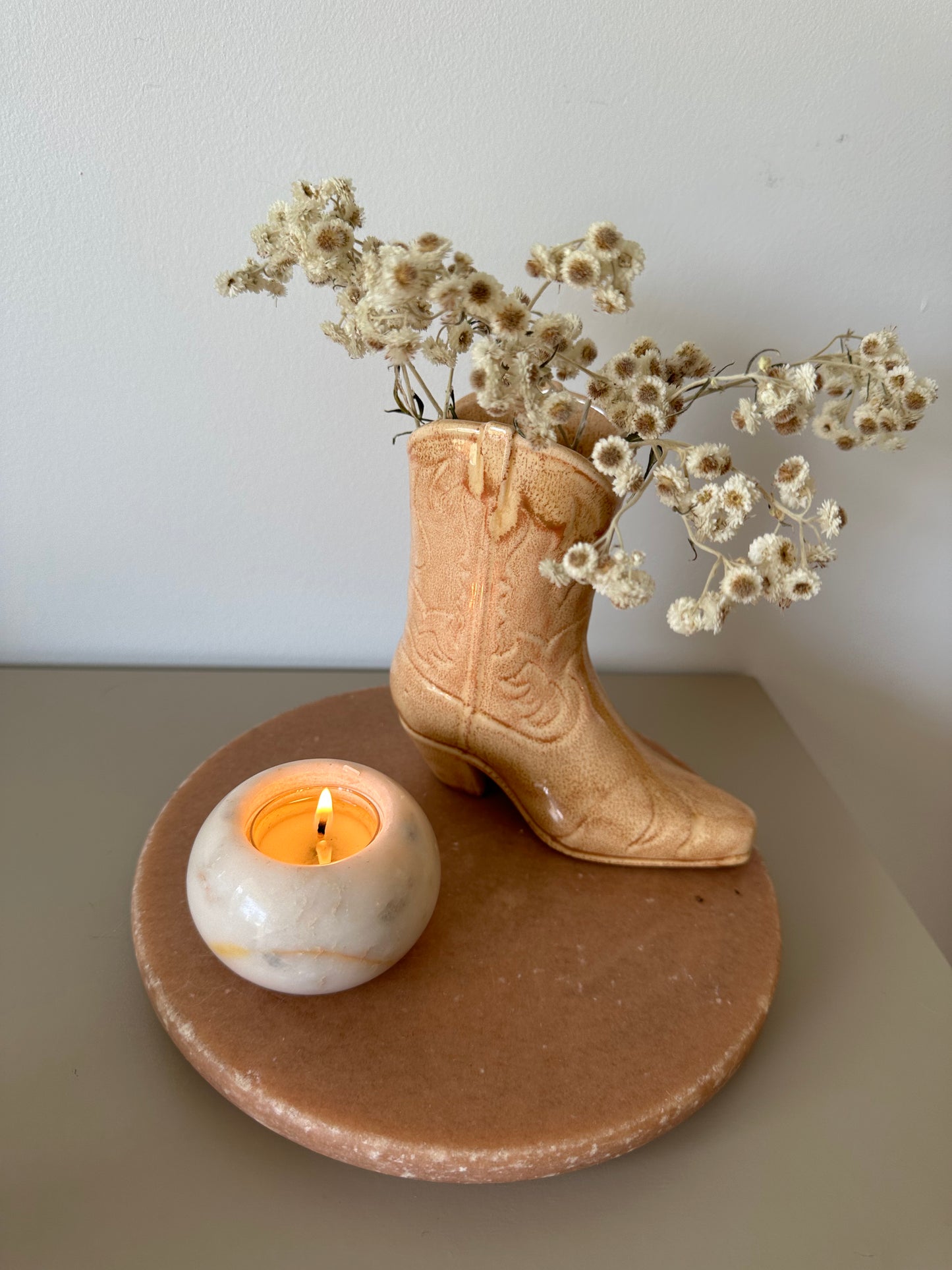 Marble tealight candleholder