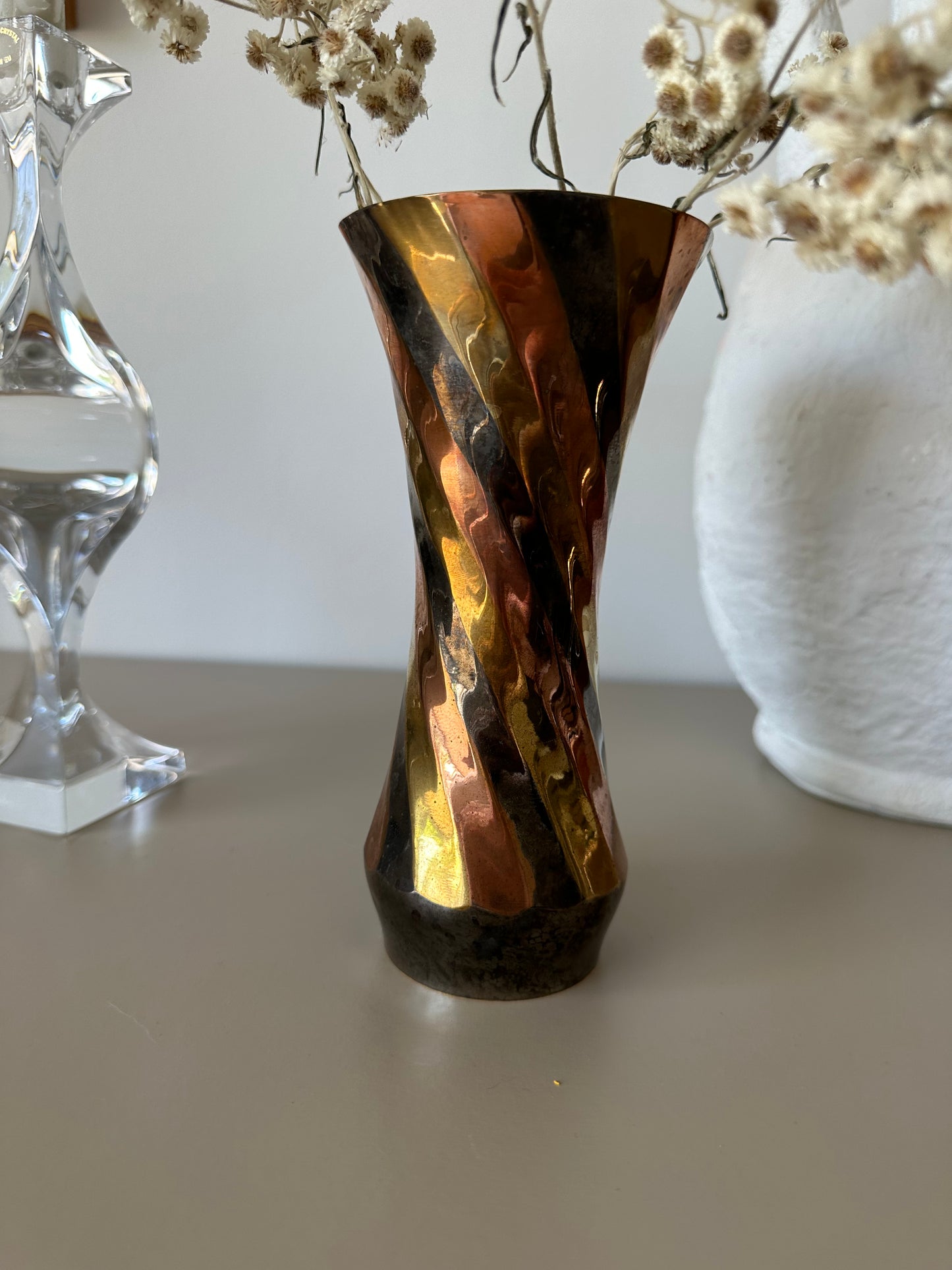 Vintage brass vase