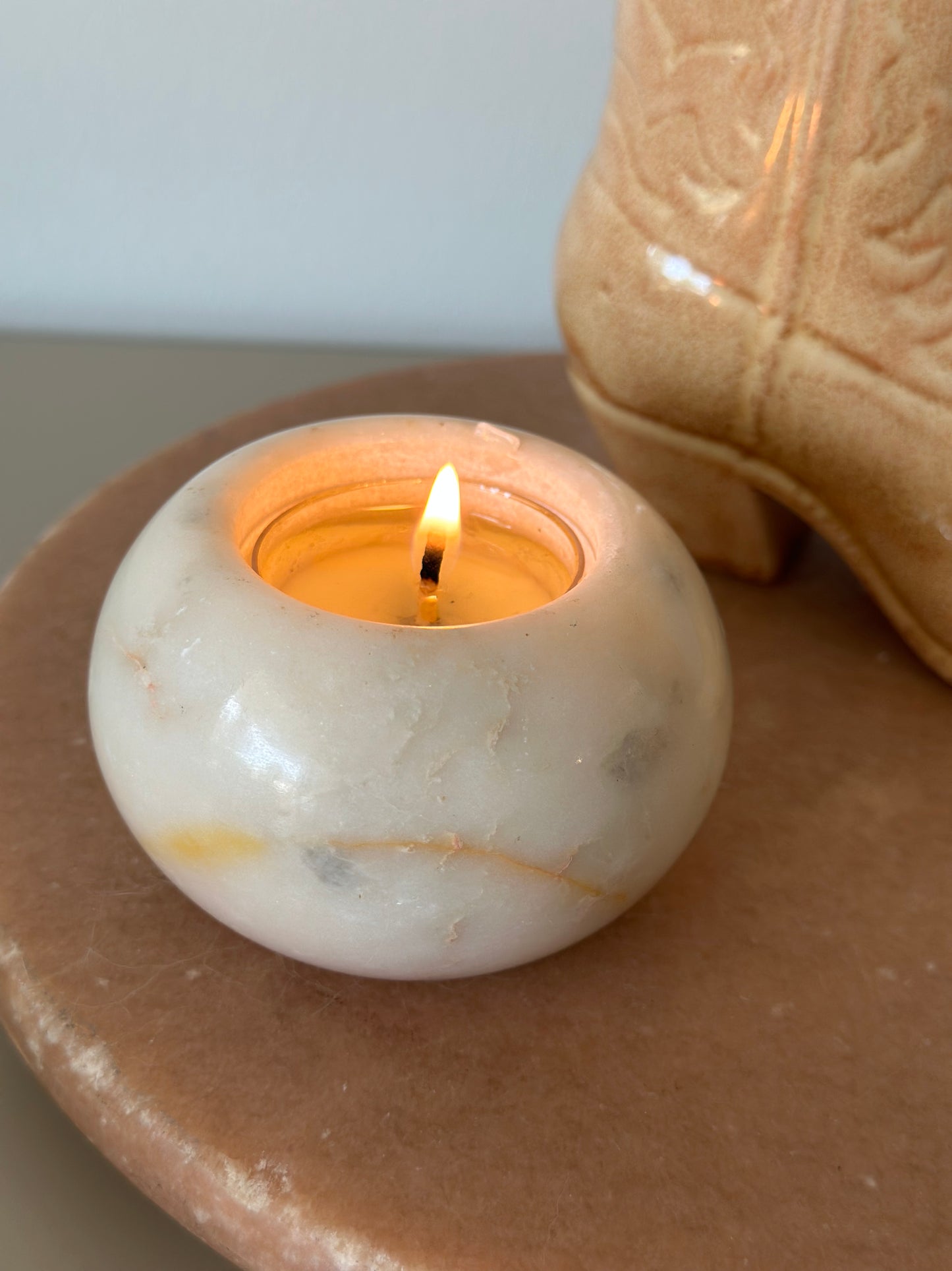 Marble tealight candleholder