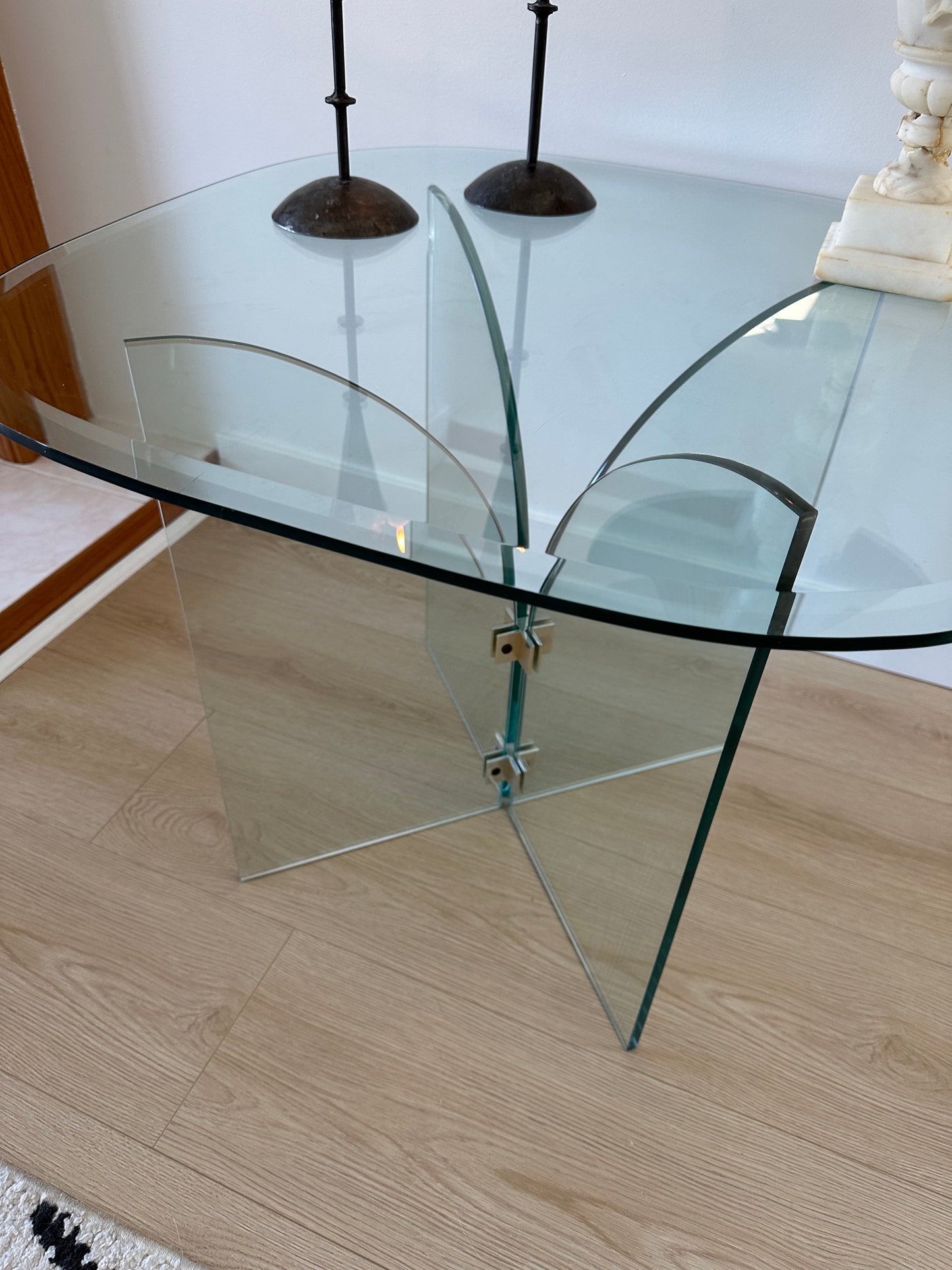 Vintage glass side table