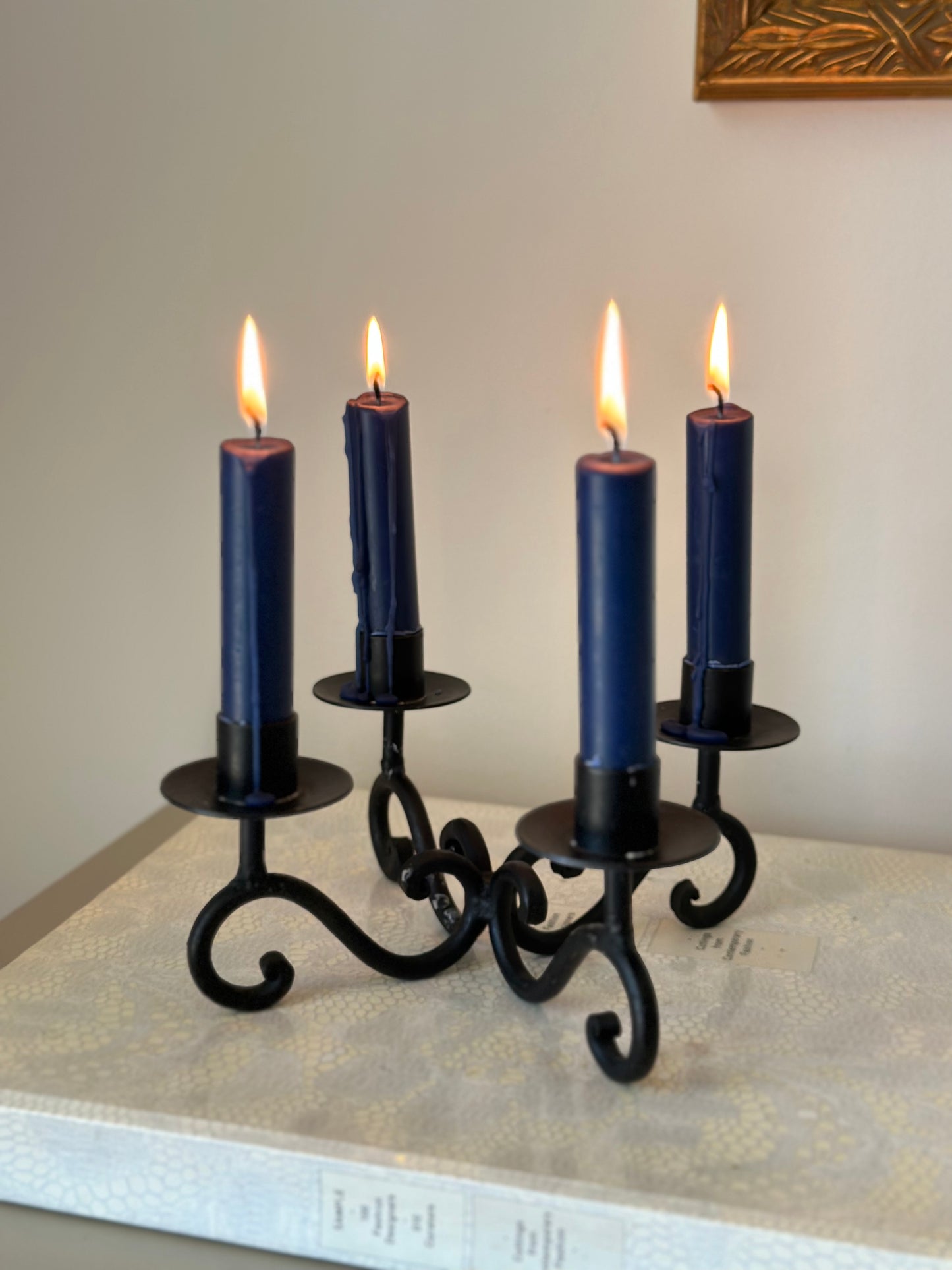 Vintage iron candelabra