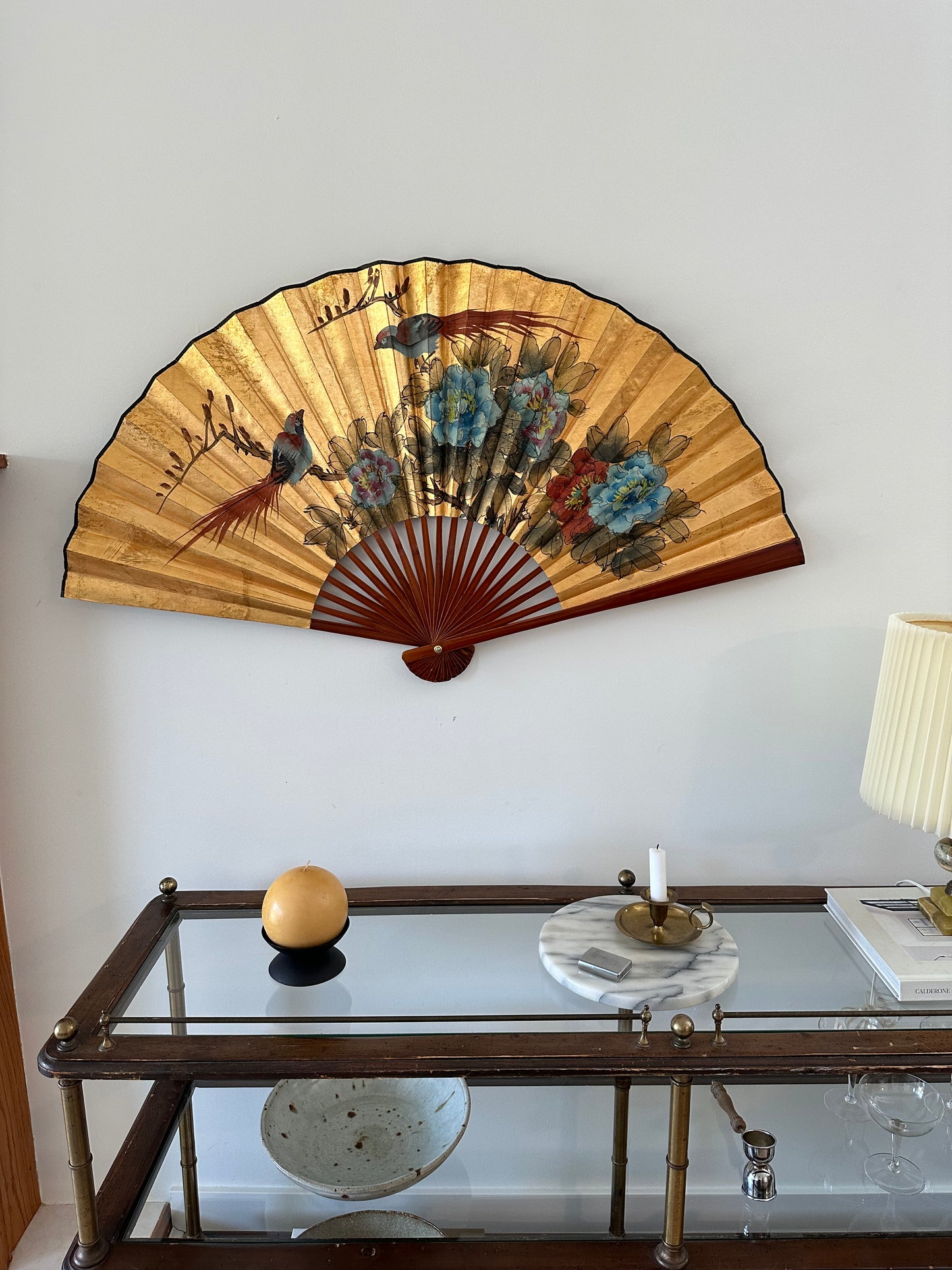 Large gilded hanging fan