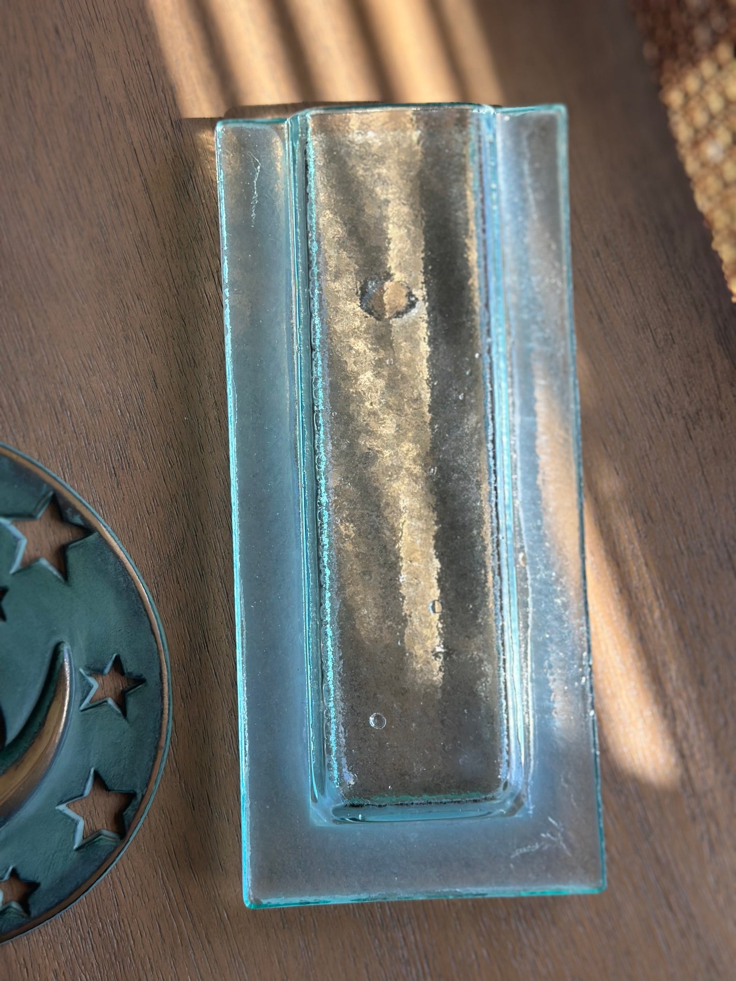 Glass wall hanging vase