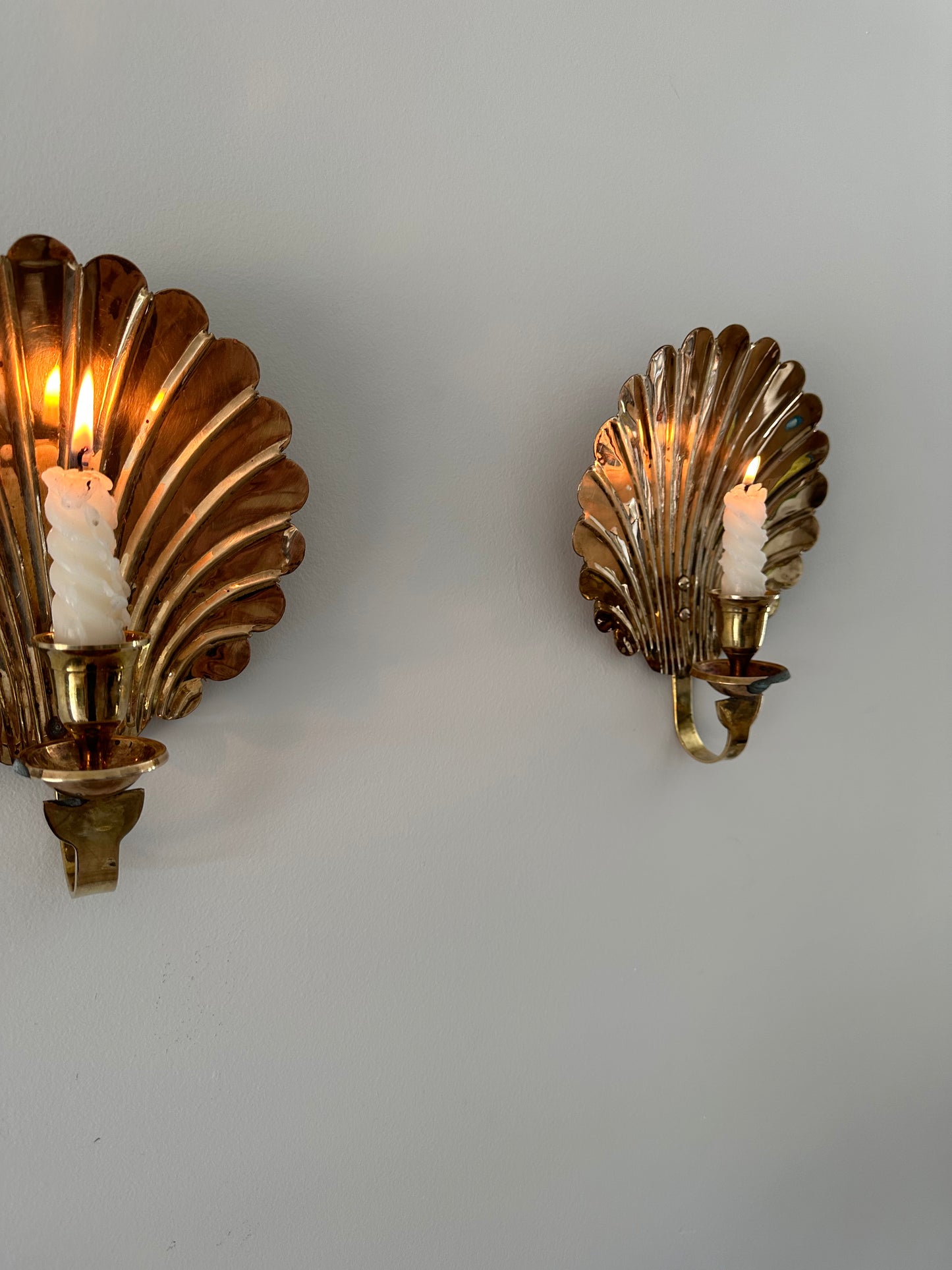 Vintage brass shell scones
