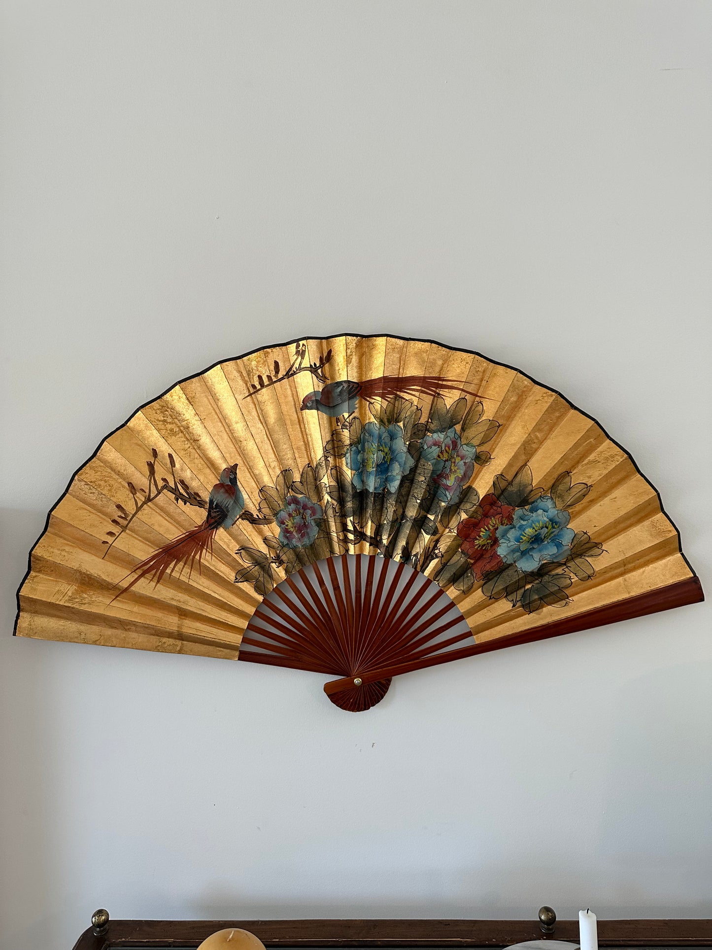 Large gilded hanging fan