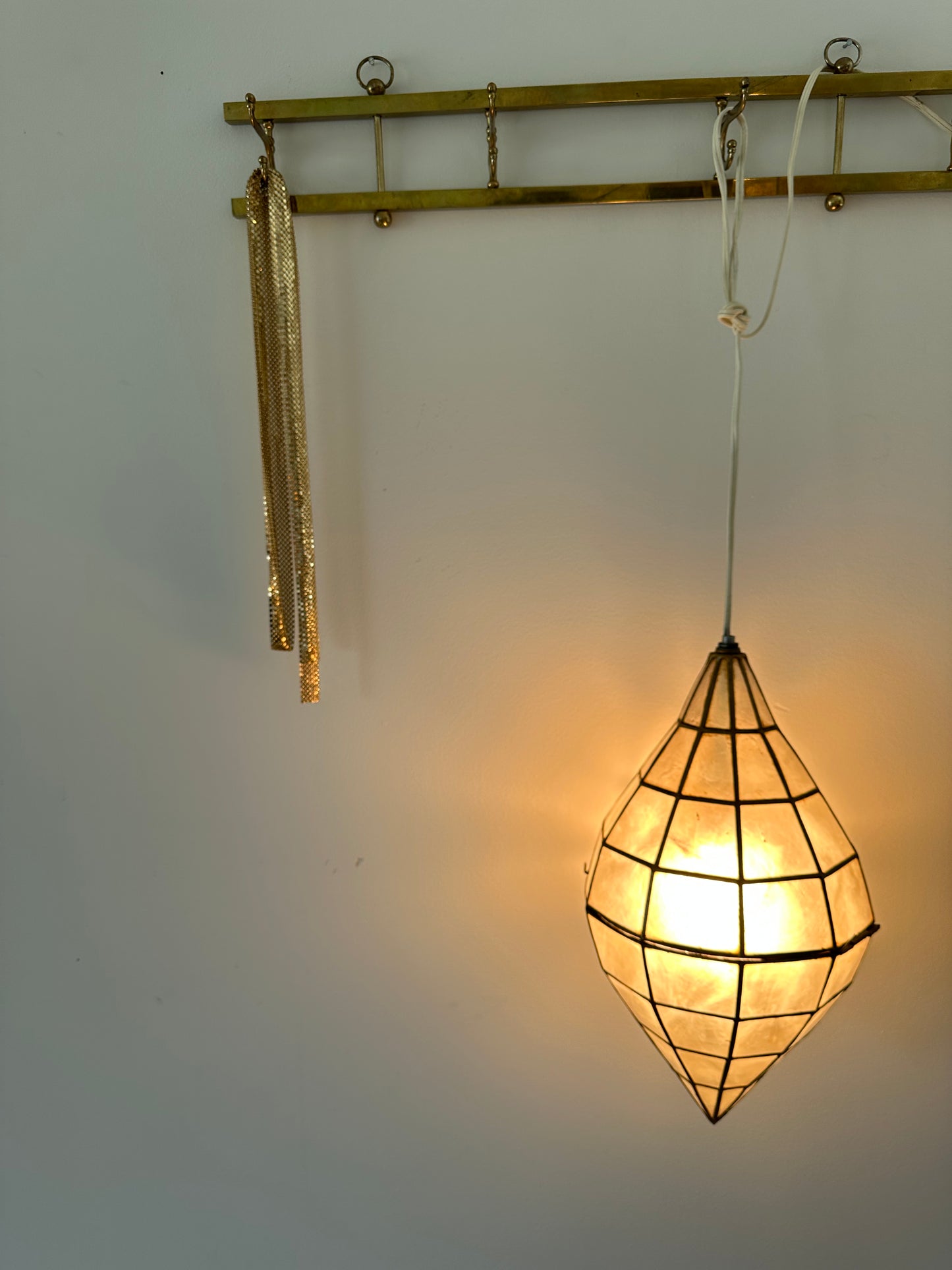 Vintage Capiz pendant lamp