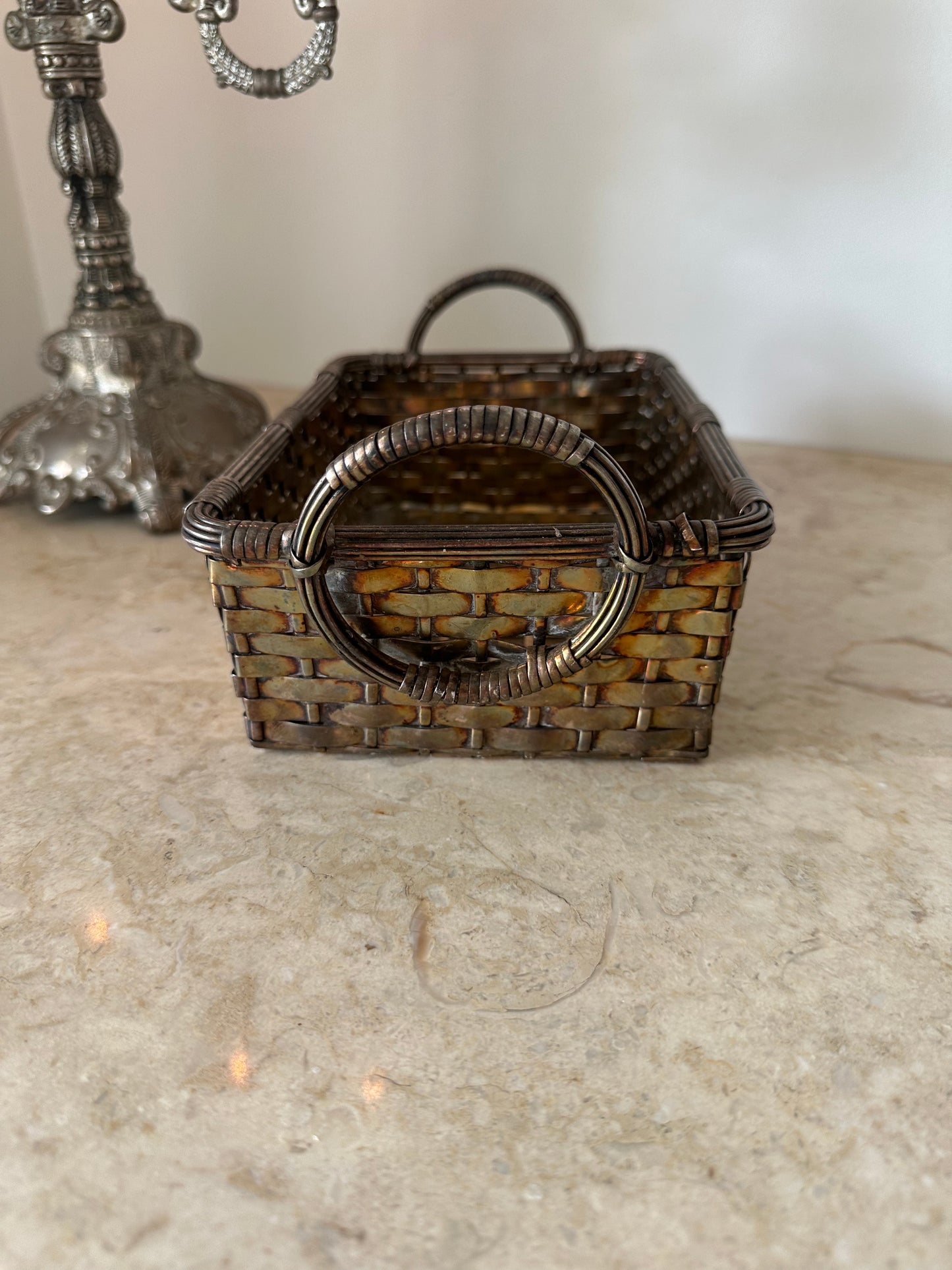 Silver basket / catchall