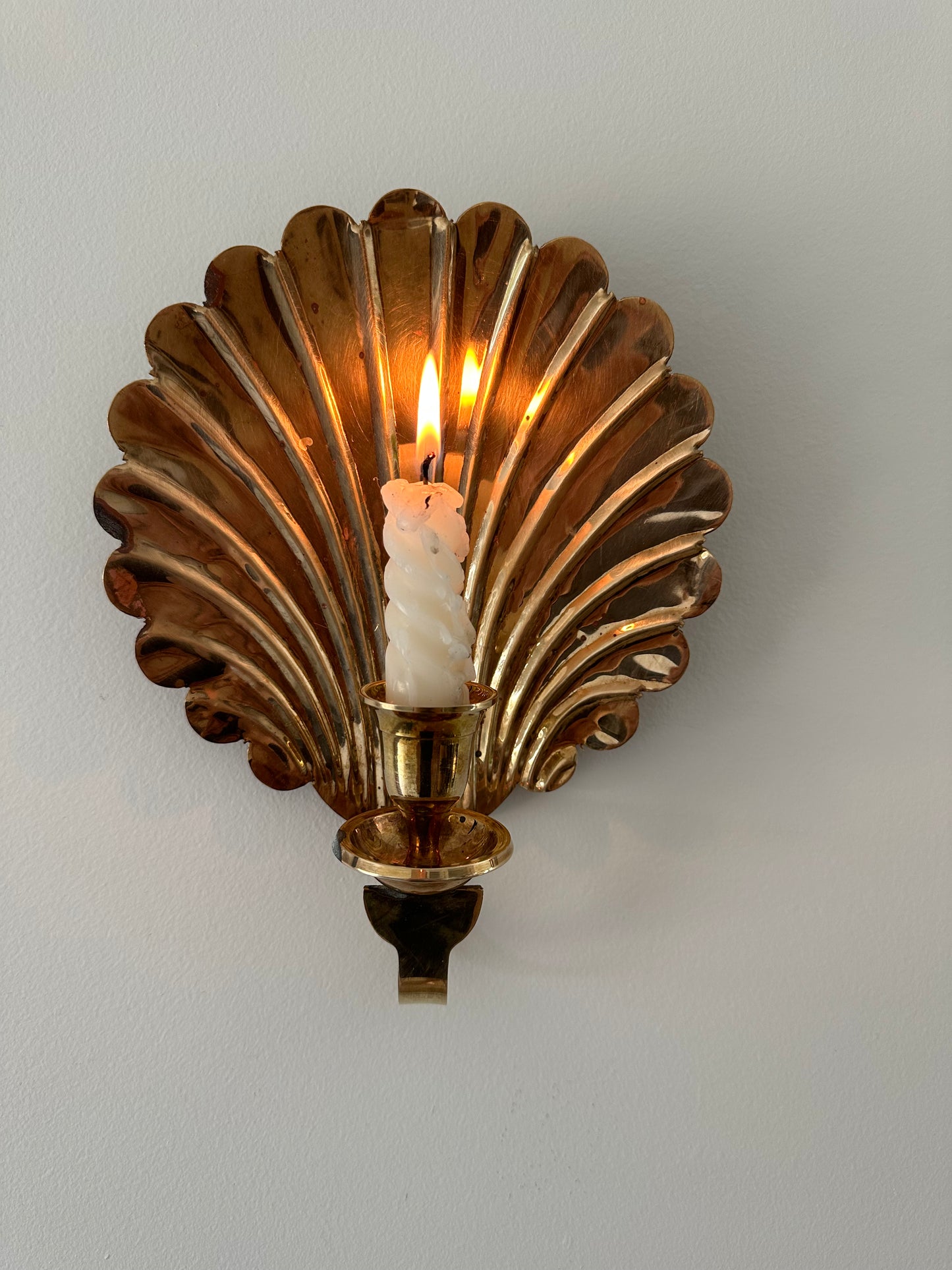Vintage brass shell scones