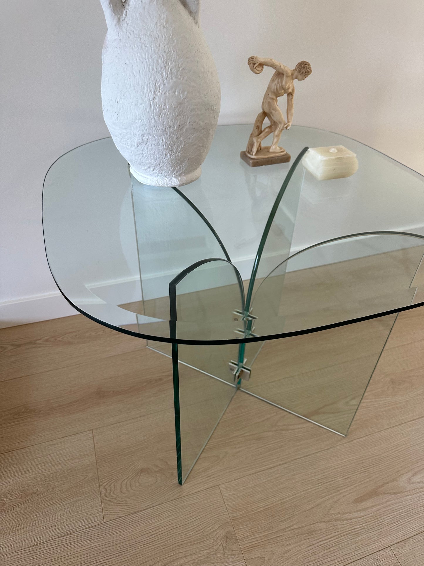 Vintage glass side table