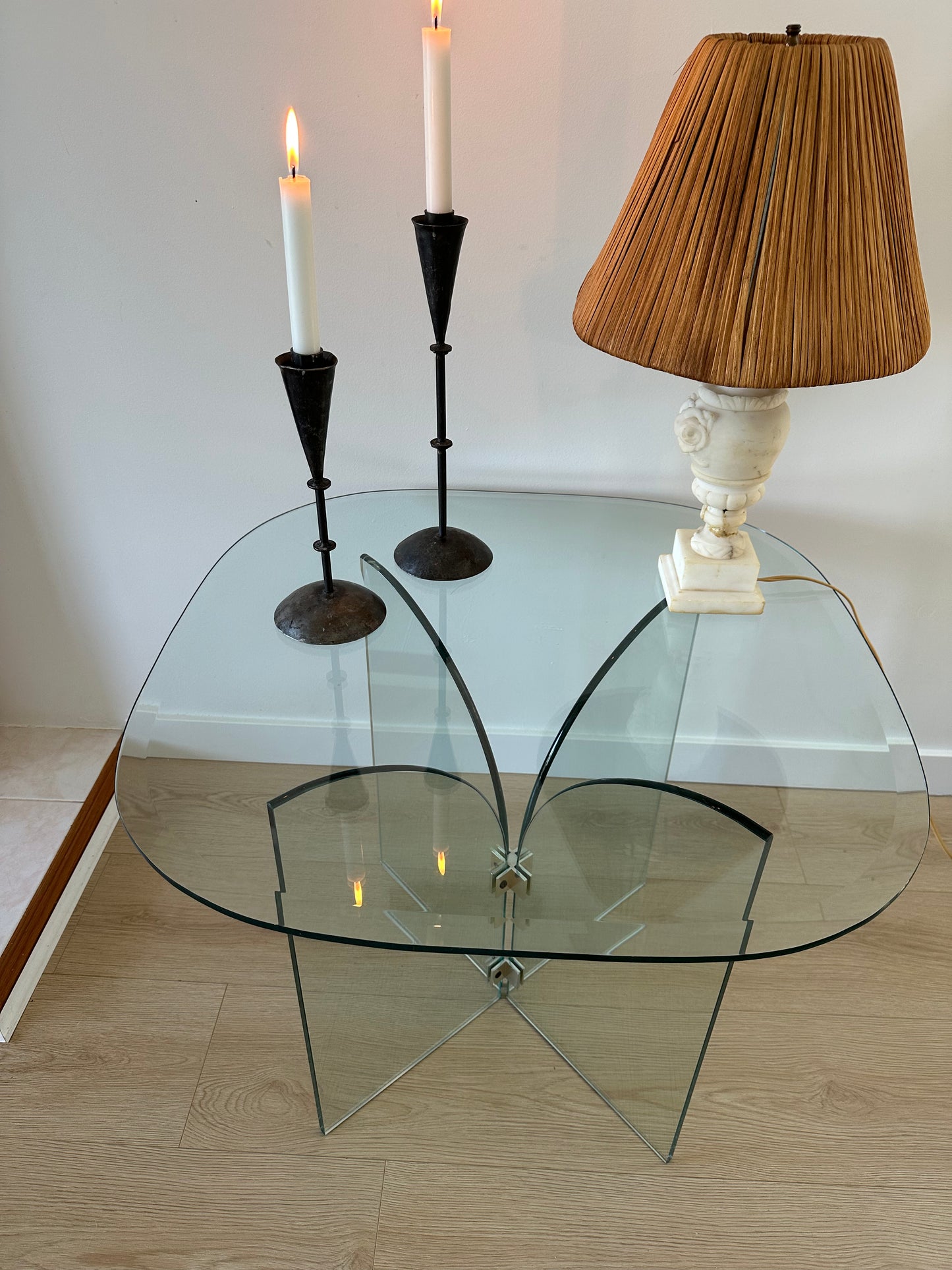 Vintage glass side table