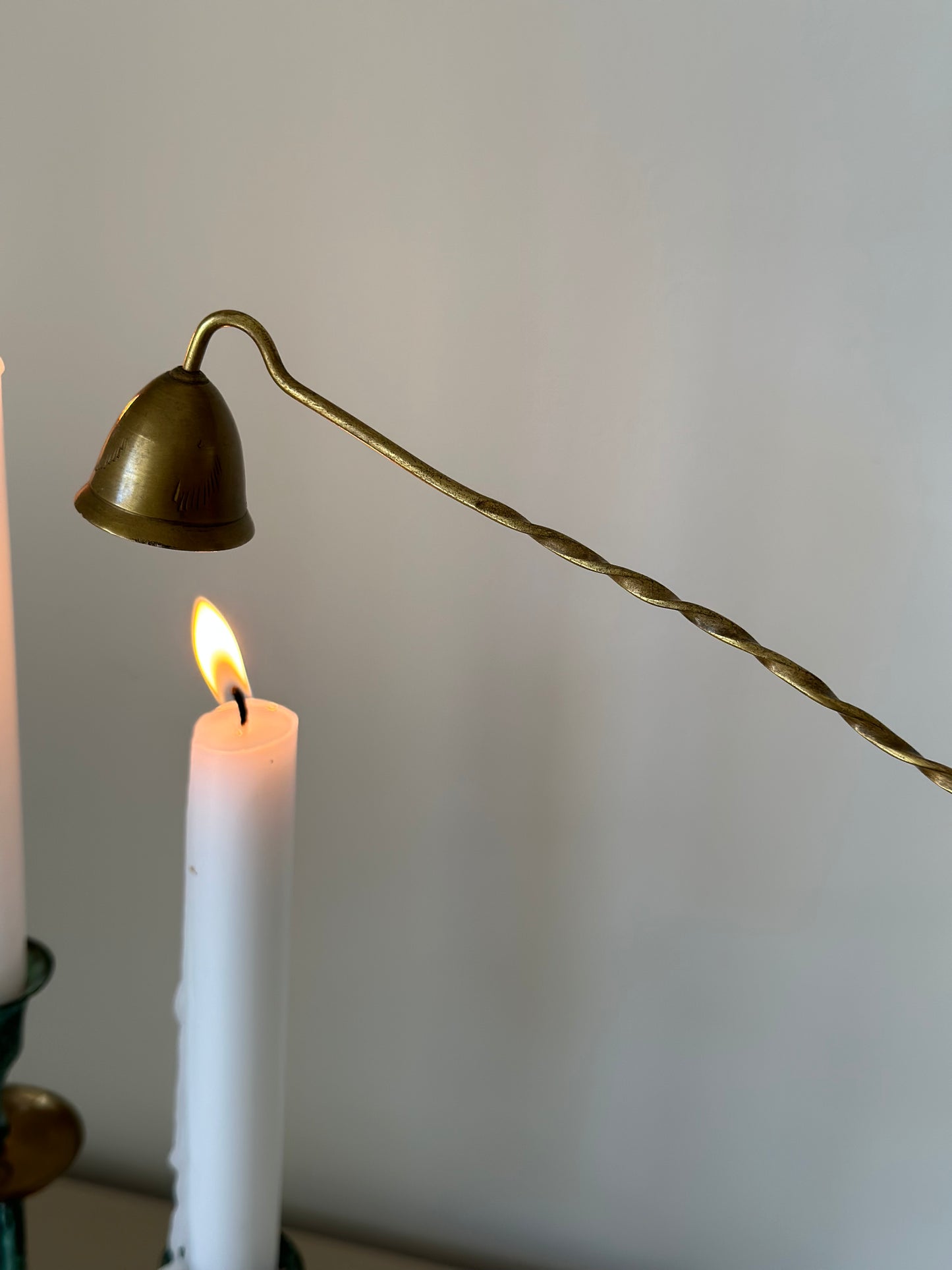 Brass candle snuffer