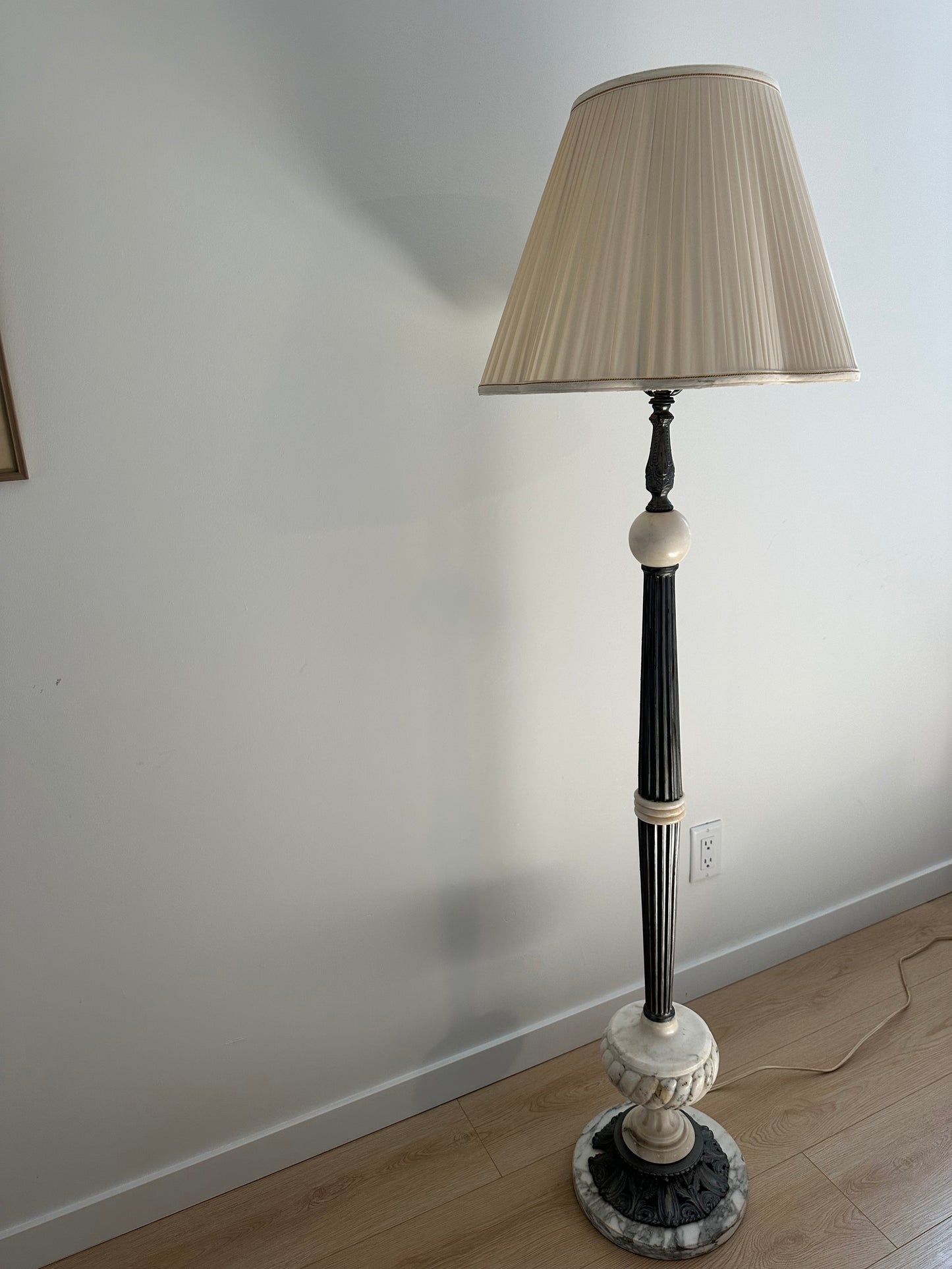 Vintage marble floor lamp