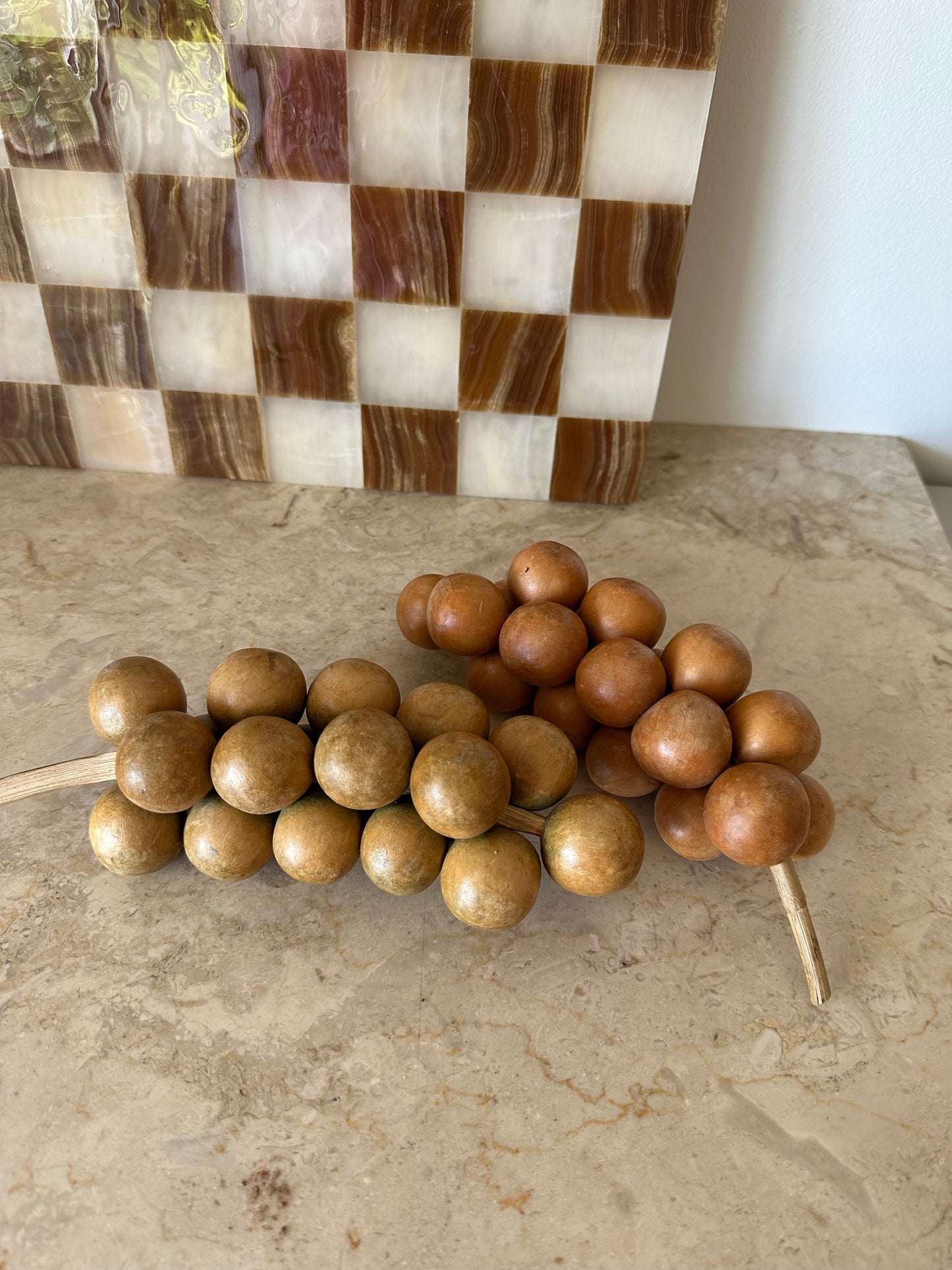 Wooden decor grapes