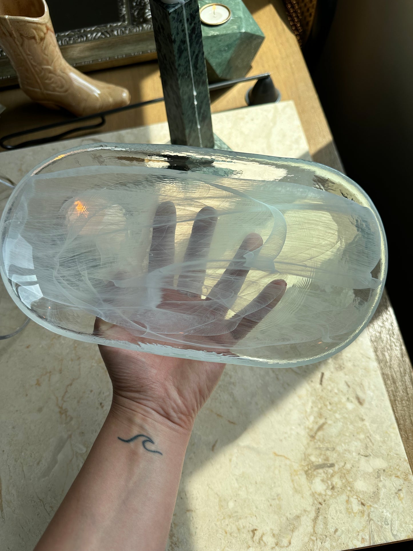 Vintage art glass plate