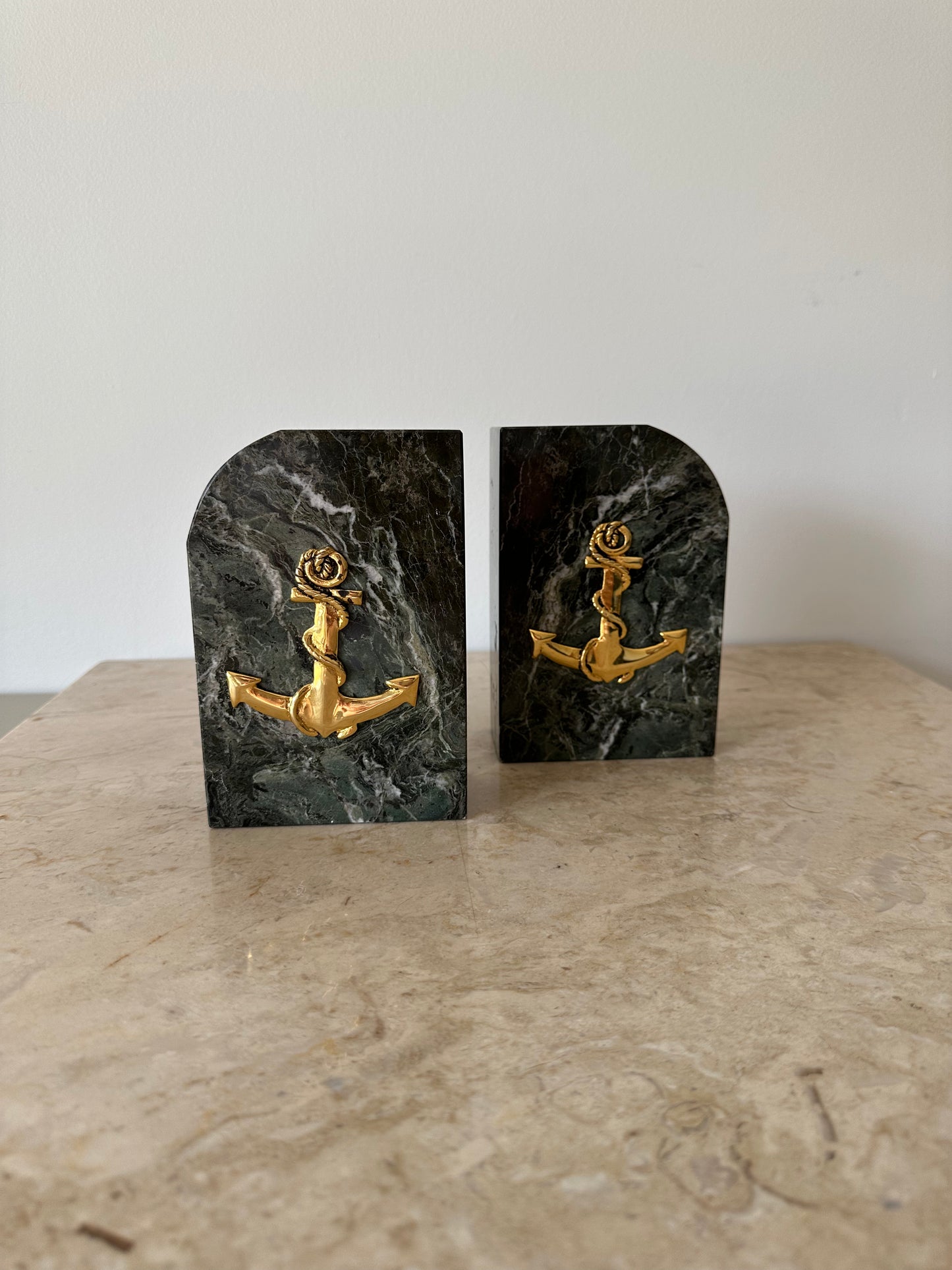 Vintage marble bookends