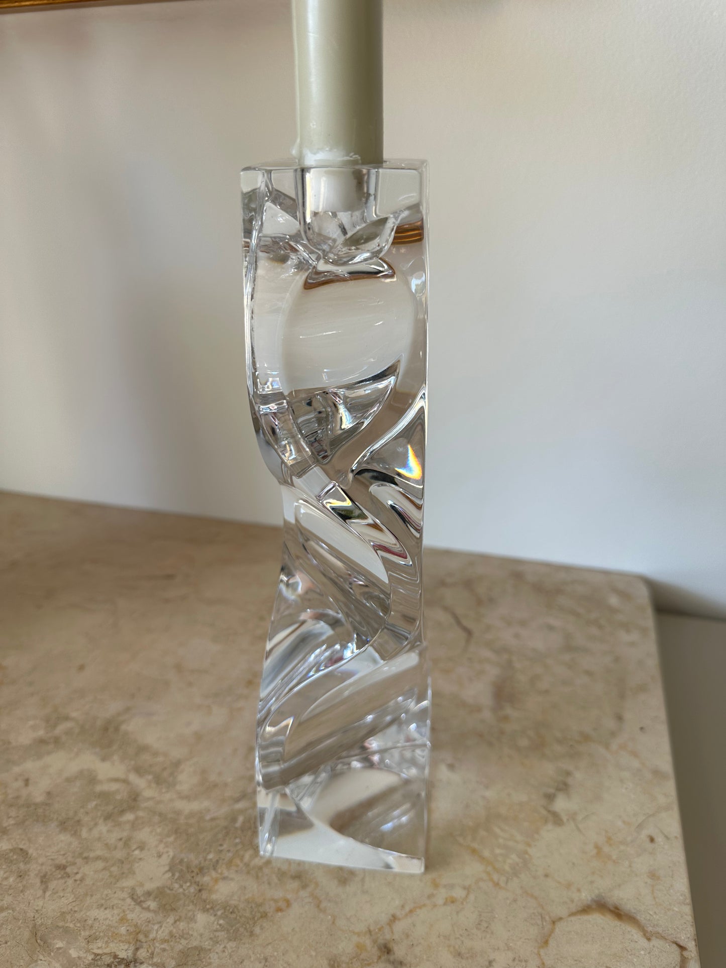 Handmade crystal candleholder