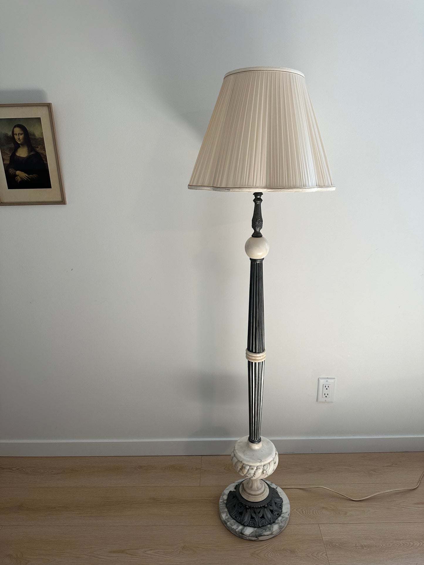 Vintage marble floor lamp