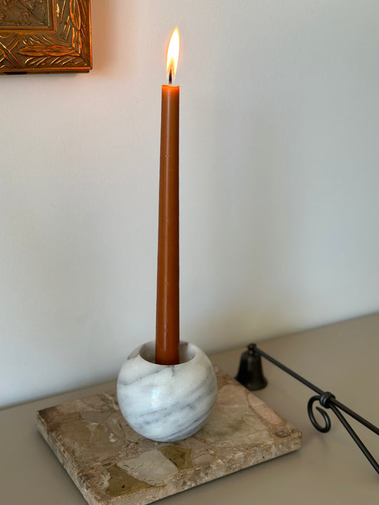 Round marble candleholder
