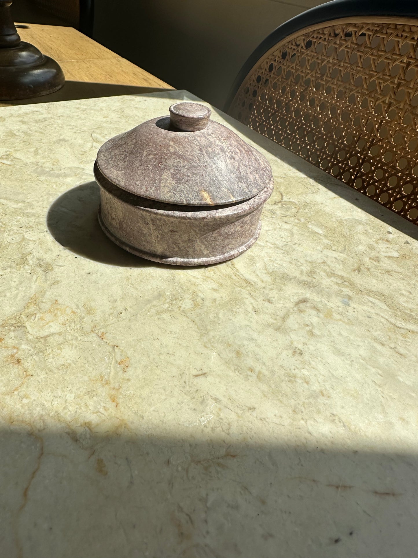 Stone trinket box