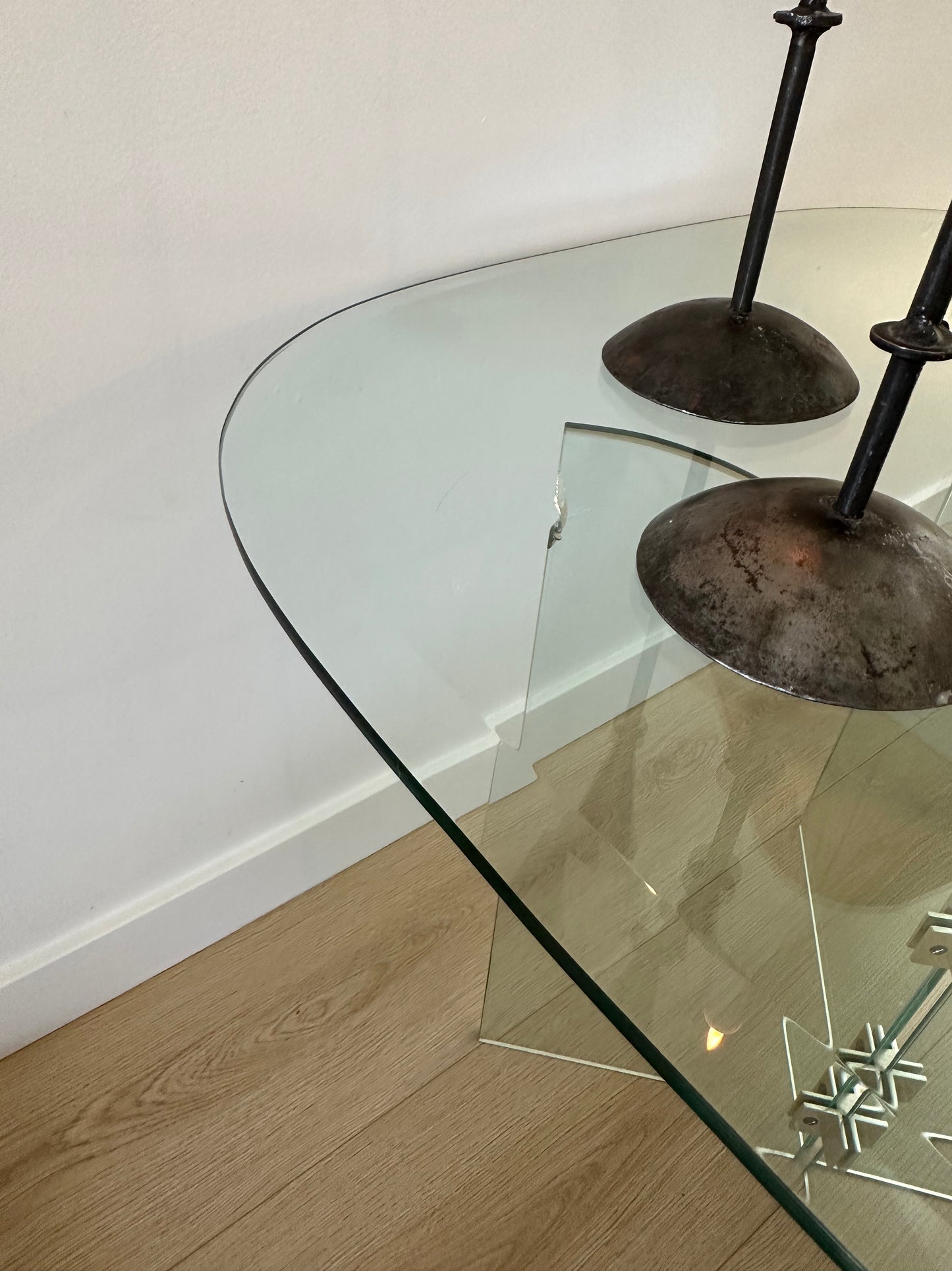 Vintage glass side table