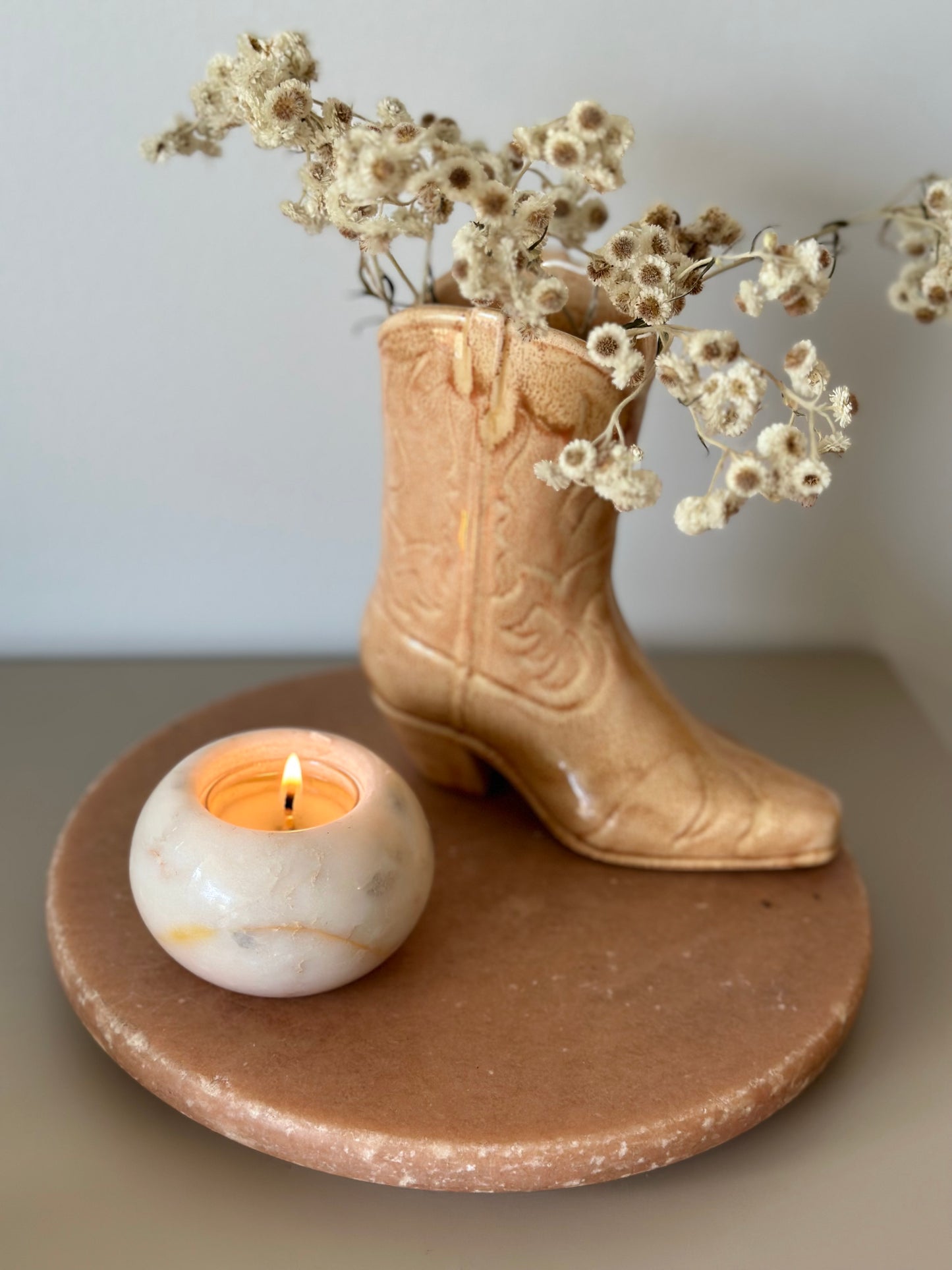 Marble tealight candleholder