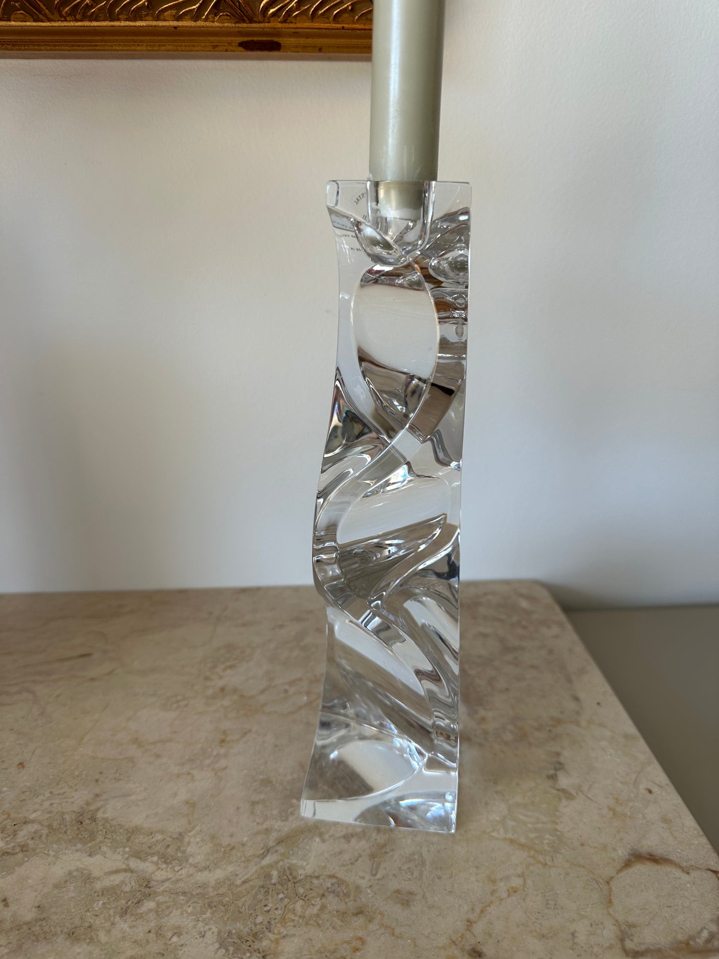 Handmade crystal candleholder