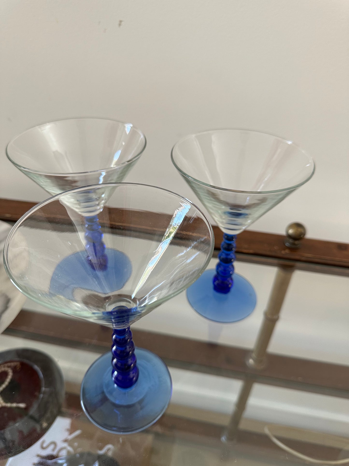 Bubble Stem Martini Glasses