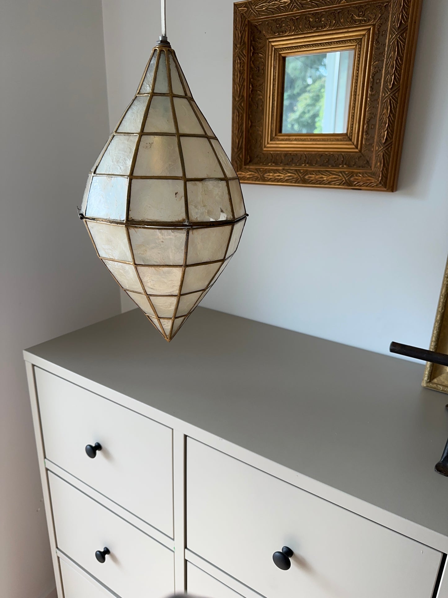 Vintage Capiz pendant lamp