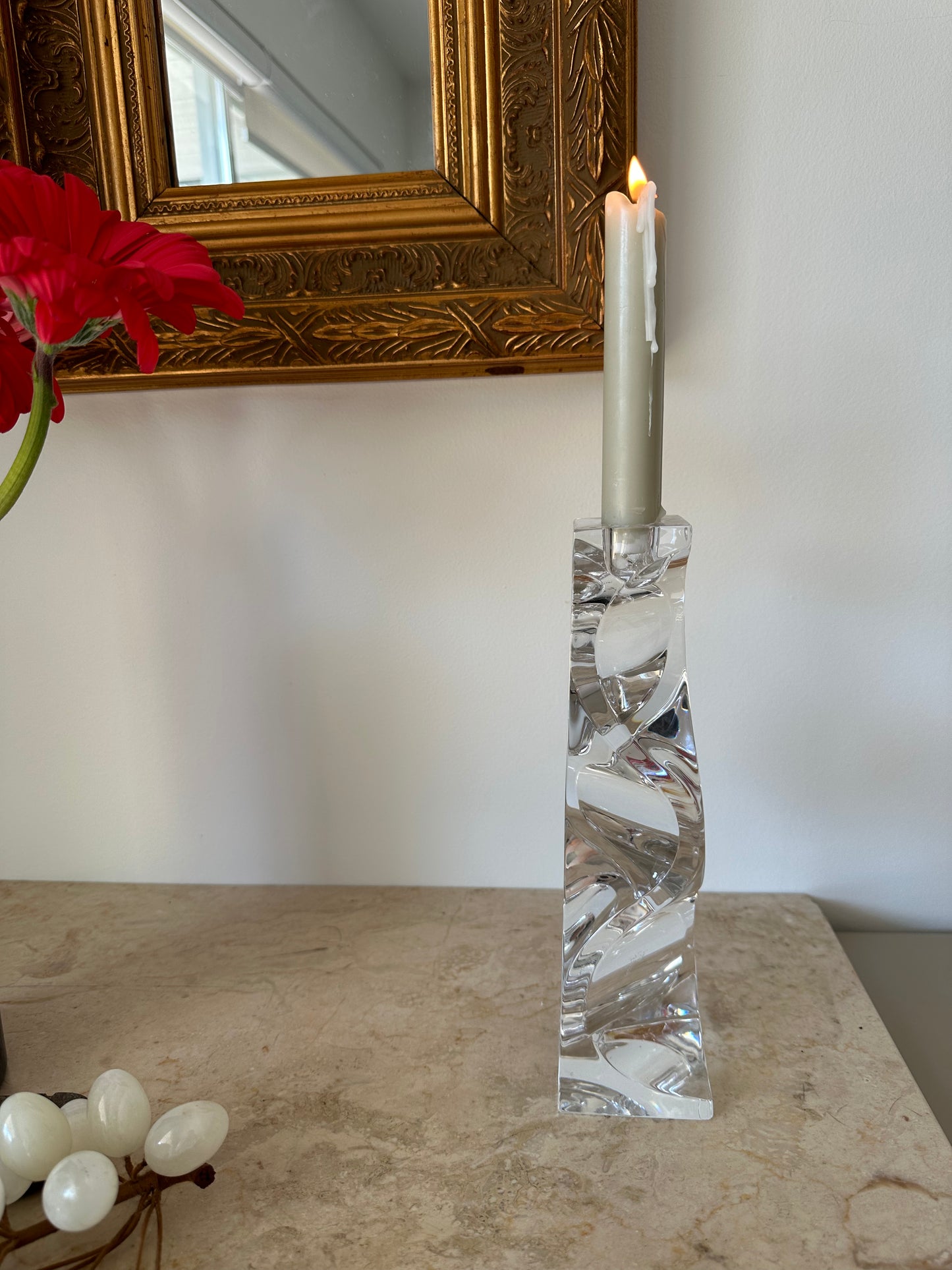 Handmade crystal candleholder